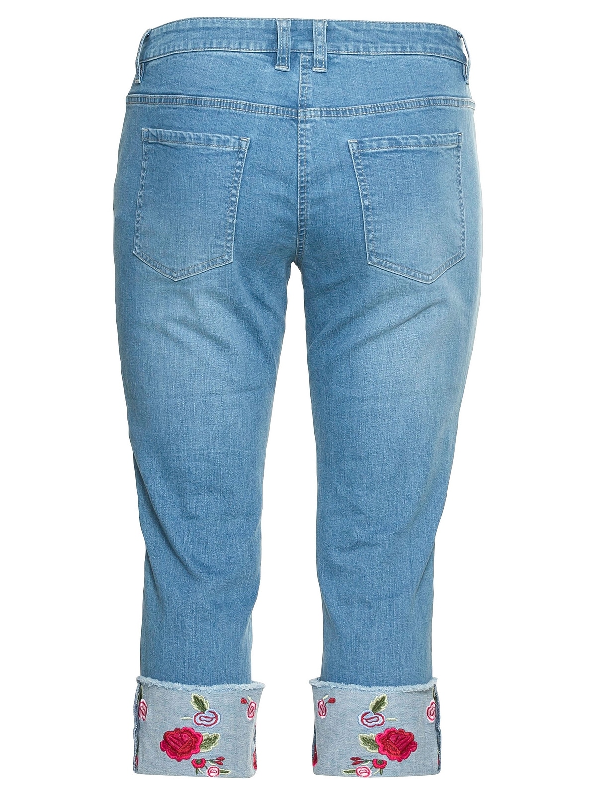 sheego by Joe Stretch-Jeans 7/8-Länge, Browns besticktem Aufschlag »Große mit in bestellen Größen«