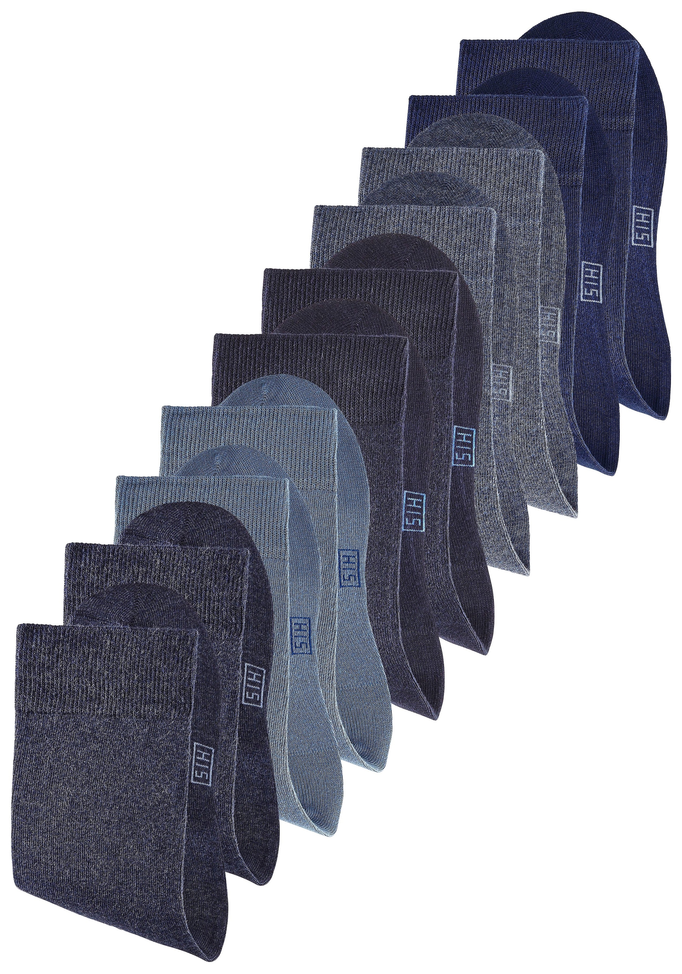 H.I.S Kurzsocken, (10 Paar), mit verstärkter Ferse und Spitze