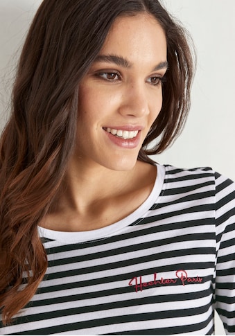 HECHTER PARIS Langarmshirt, mit Markenstickerei - NEUE KOLLEKTION kaufen