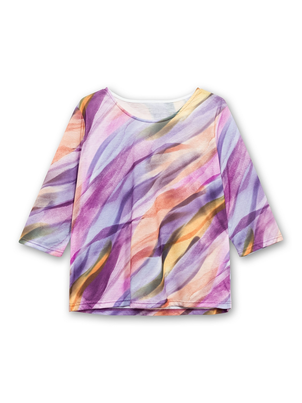 Sheego 3/4-Arm-Shirt »Große Größen«, mit Alloverdruck in gebatikter Optik  online kaufen | I\'m walking