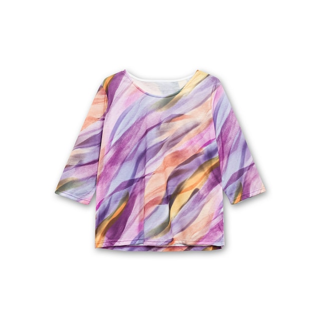 Sheego 3/4-Arm-Shirt »Große Größen«, mit Alloverdruck in gebatikter Optik  online kaufen | I'm walking