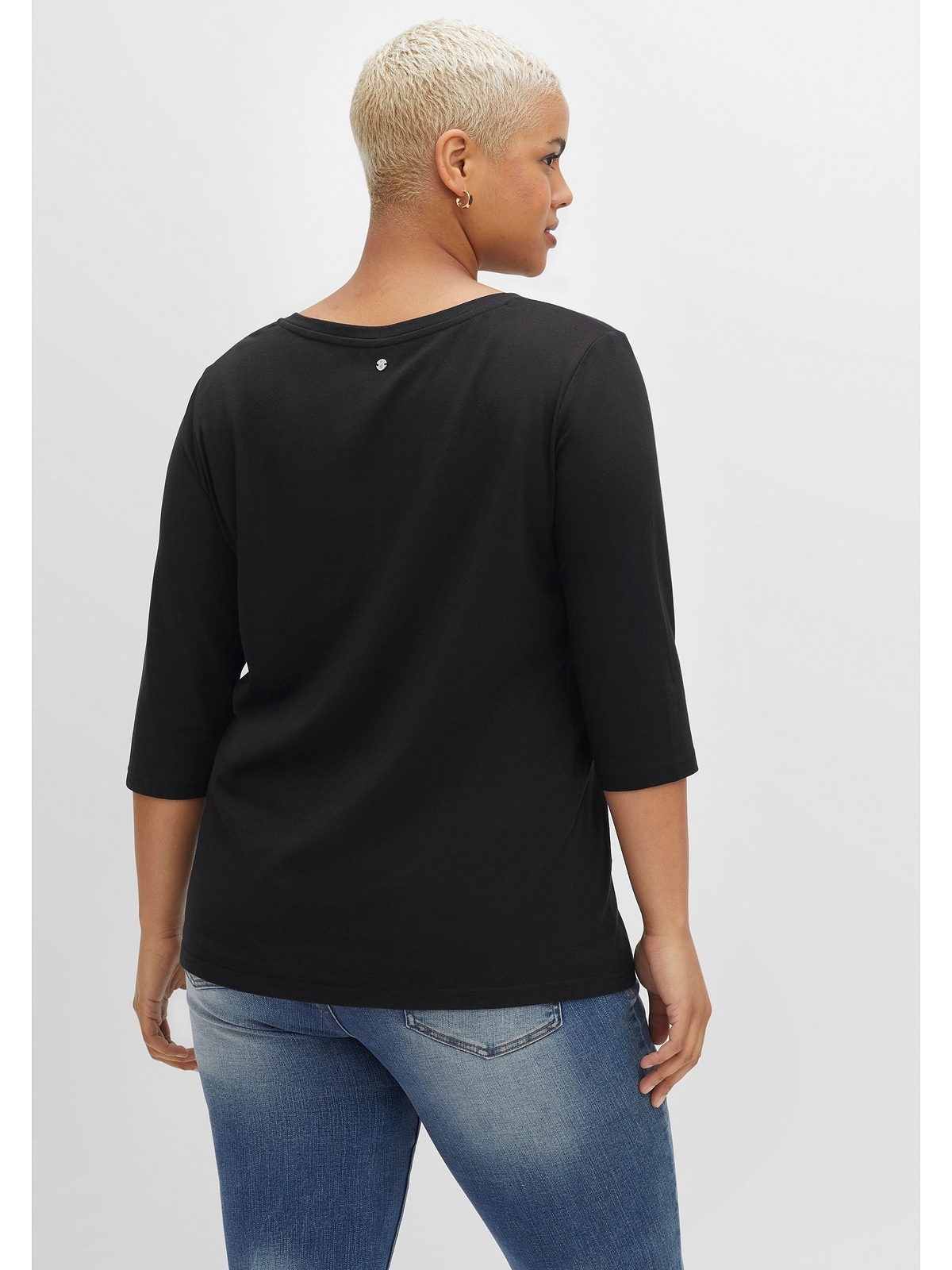 Sheego 3/4-Arm-Shirt »Große trageangenehmem online Baumwoll-Modal-Mix Größen«, aus