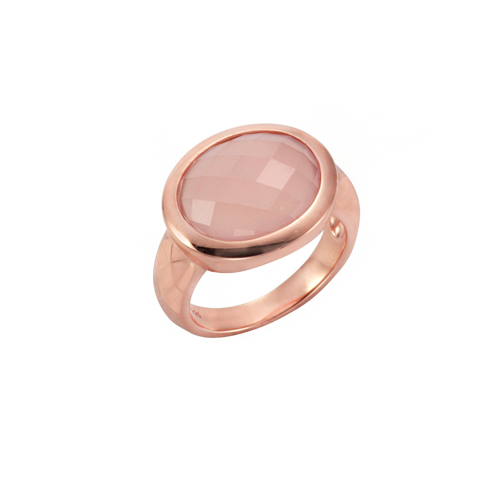 Jamelli Fingerring »925/- Sterling Silber rosévergoldet mit Chalcedon«, Ring kaufen