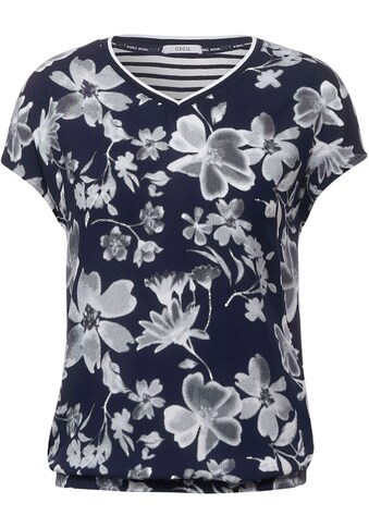 Cecil V-Shirt, im Mustermix mit Streifen und Blumenprint kaufen