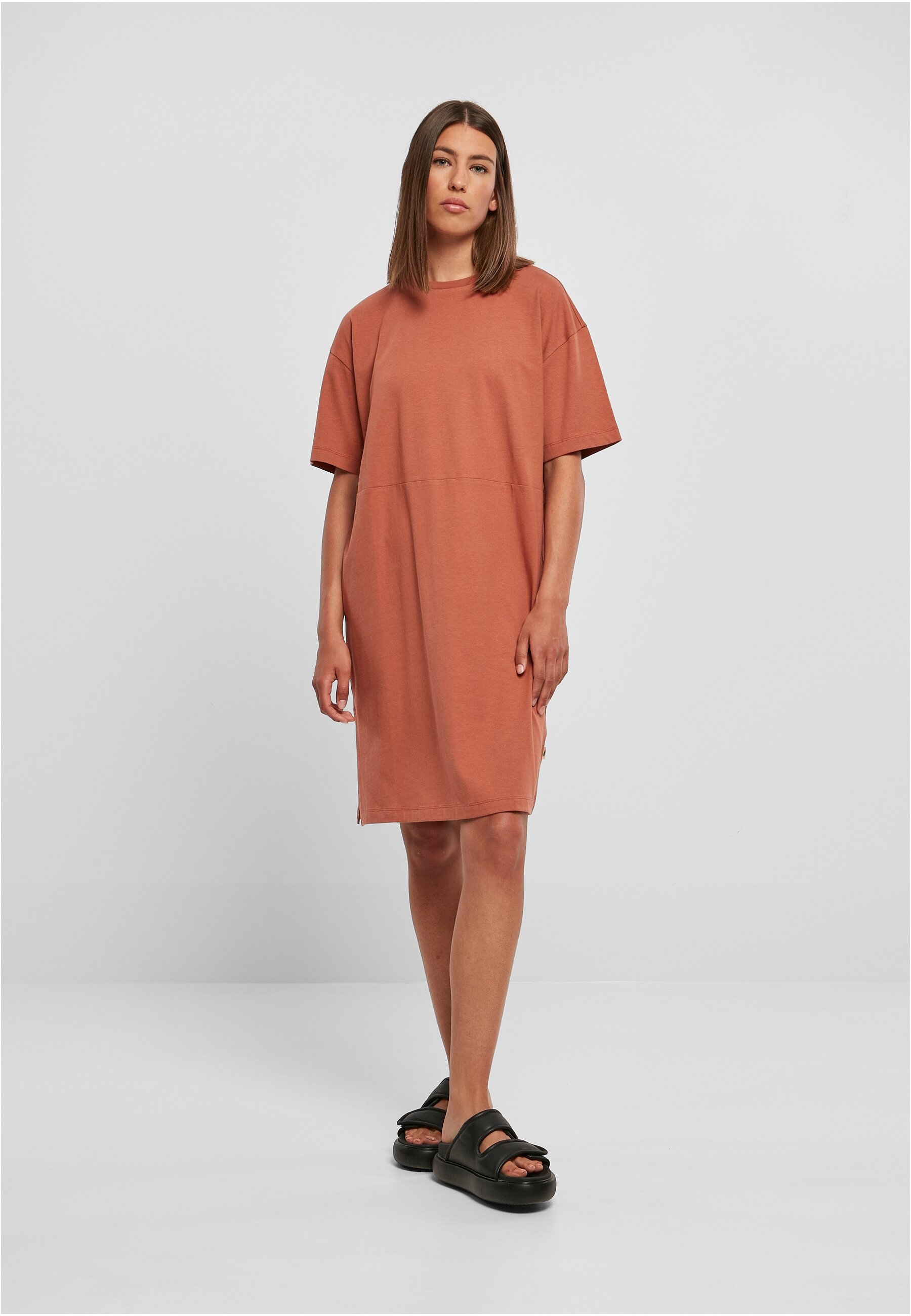 I\'m URBAN Ladies »Damen CLASSICS Dress«, Oversized tlg.) Tee walking Slit Jerseykleid Organic (1 |