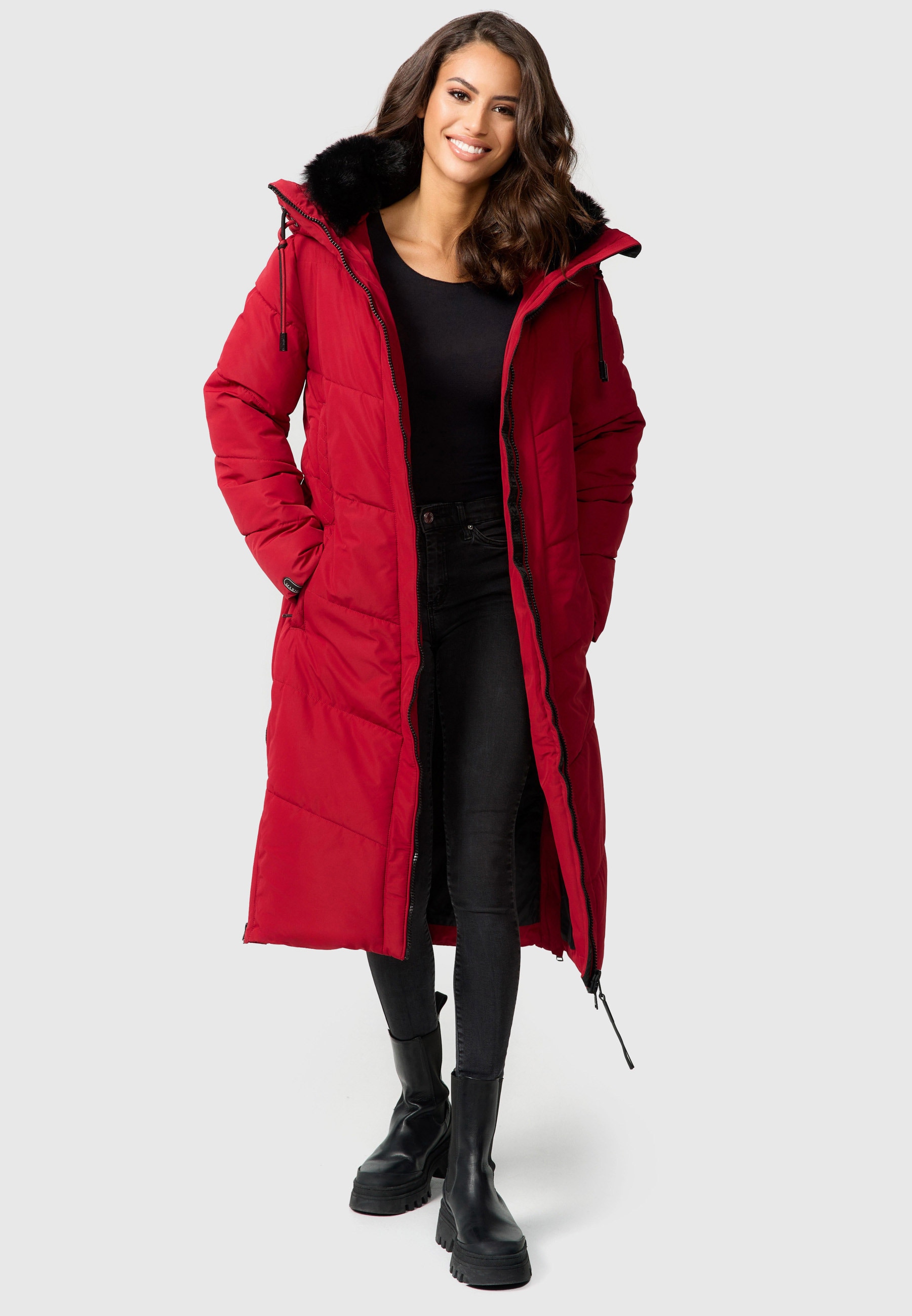 Marikoo Winterjacke »Nadaree XVI«, Stepp I\'m kaufen Mantel mit walking Kapuze online großer 