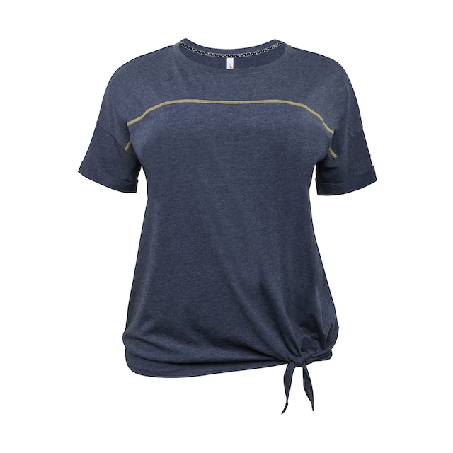 Sheego T-Shirt »Große Größen«, mit Ziernaht und Knotendetail am Saum  bestellen