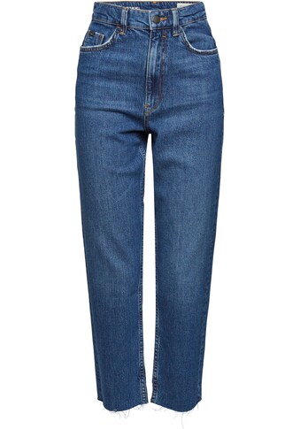 edc by Esprit Straight-Jeans, mit leicht ausgefransten Beinabschlüssen kaufen