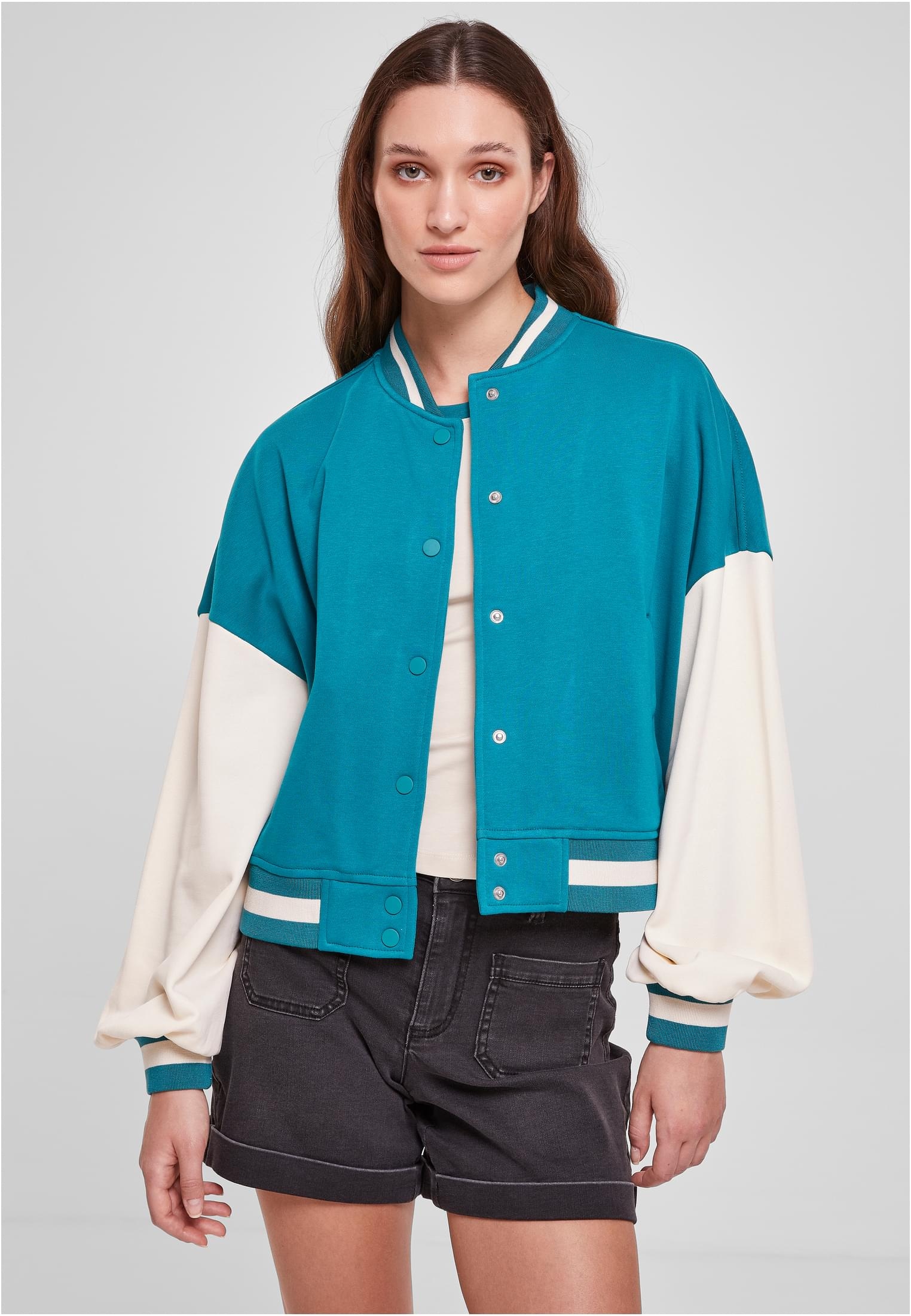 URBAN CLASSICS Oversized Ladies Jacket«, College (1 I\'m Terry St.) | 2 Tone »Damen walking Sommerjacke