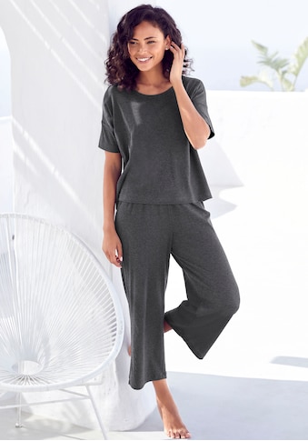 Vivance Dreams Pyjama, in weicher Ripp-Qualität kaufen
