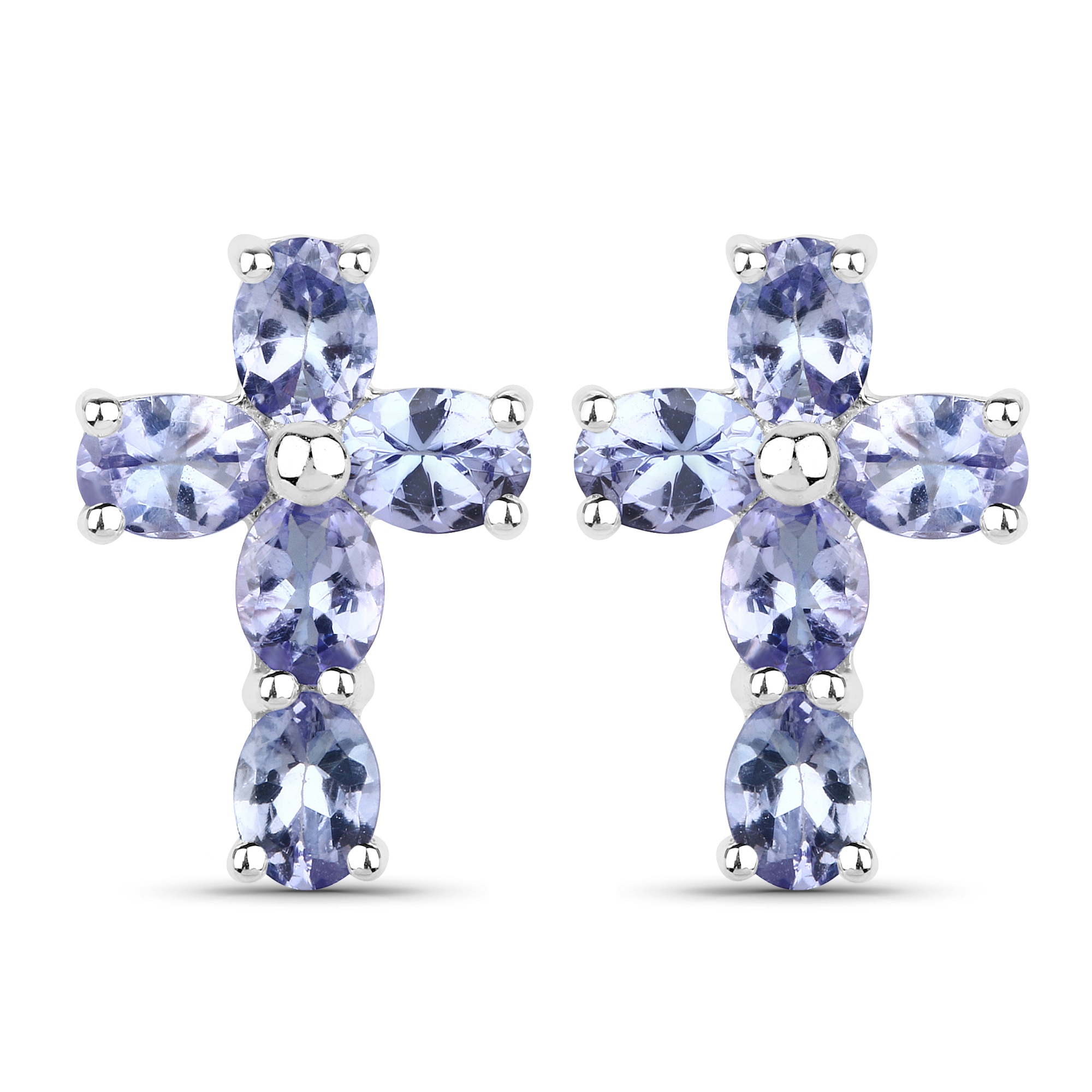 I\'m online Glänzend Tansanit Jewels »925-Sterling Paar rhodiniert walking Silber | Vira violett« kaufen Ohrstecker