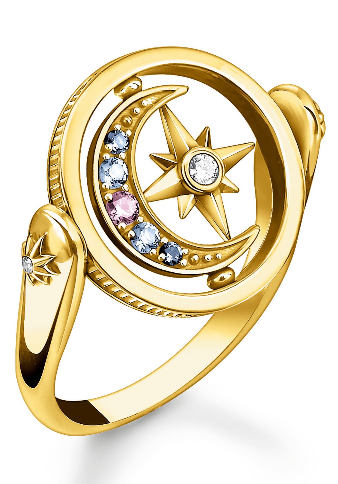 THOMAS SABO Siegelring »Royalty Stern & Mond, TR2377-945-7-52-60, TR2377-959-7-52-60«,... kaufen