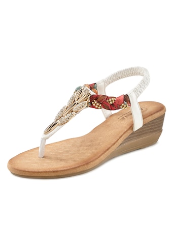 LASCANA Sandalette, mit Strasssteinchen und elastischen Riemen kaufen