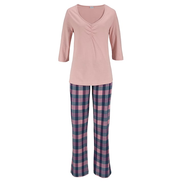 petite fleur Pyjama, (2 tlg., 1 Stück), mit Karo Muster & Wäsche auf  Rechnung bestellen