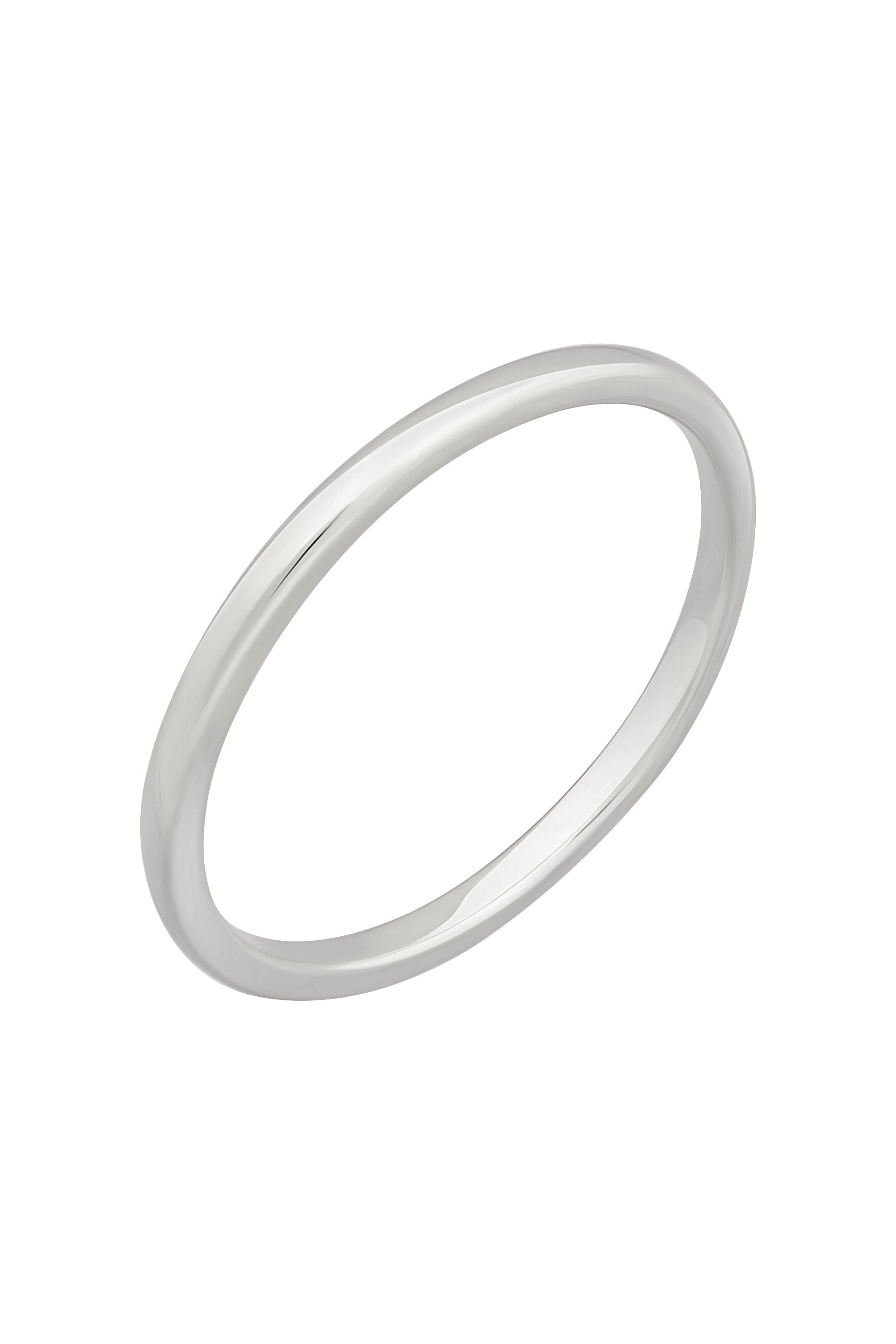 CAÏ Fingerring 925 Silber rhodiniert Basic Stacking