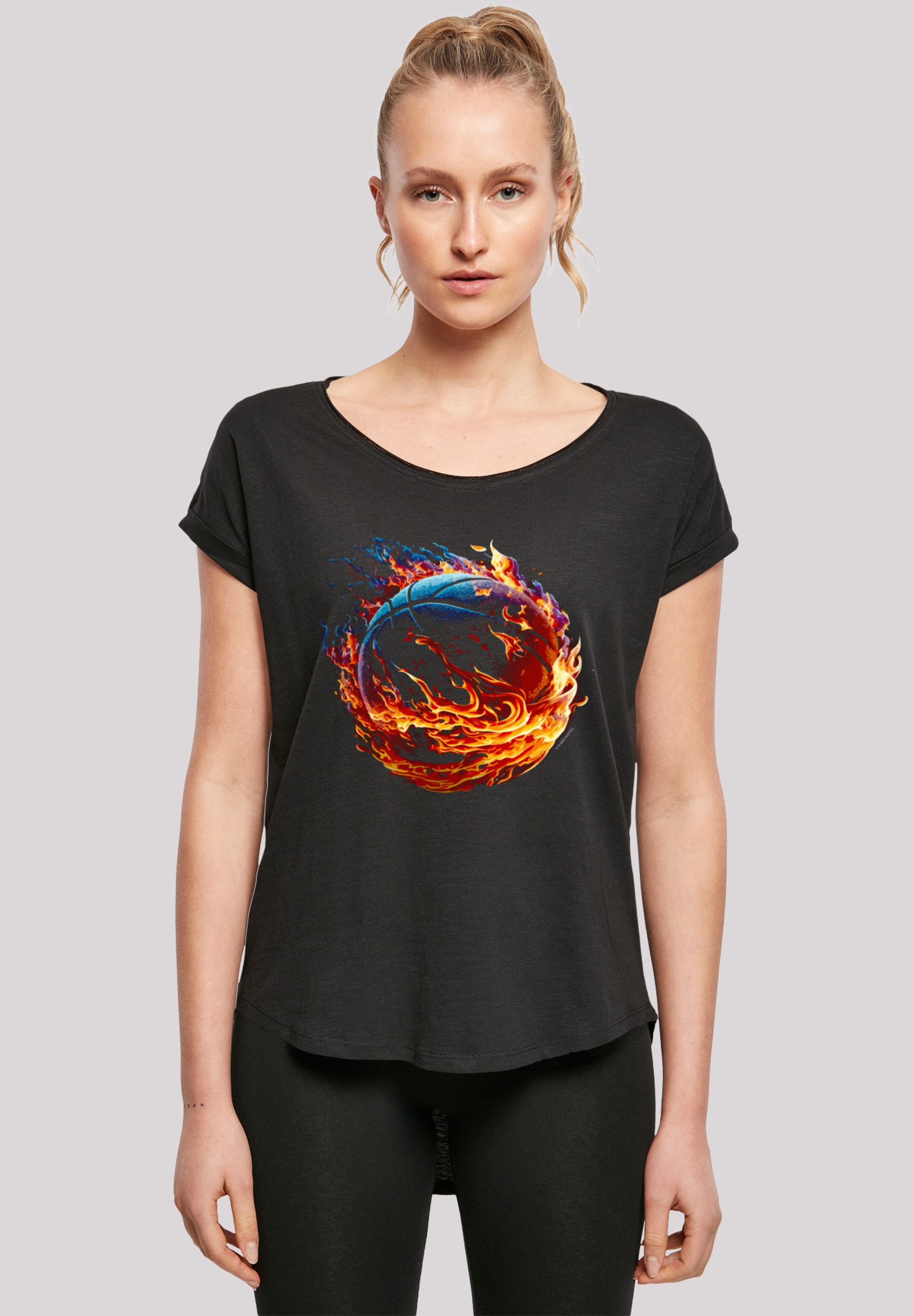 F4NT4STIC T-Shirt »Basketball On Fire Sport LONG«, Print bestellen | T-Shirts