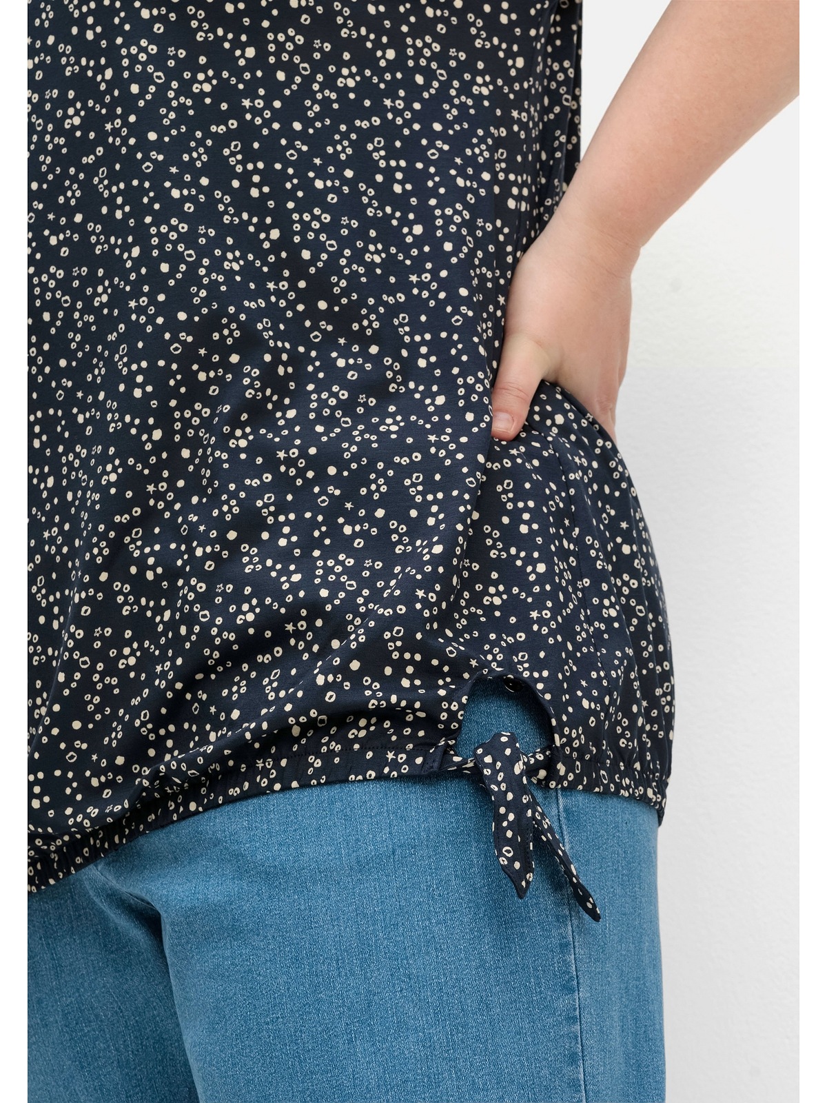 Sheego T-Shirt »Große Größen«, mit Gummizugbund und Knotendetail kaufen |  I\'m walking