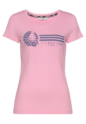 TOM TAILOR Polo Team T-Shirt, mit sportivem Print - NEUE KOLLEKTION kaufen