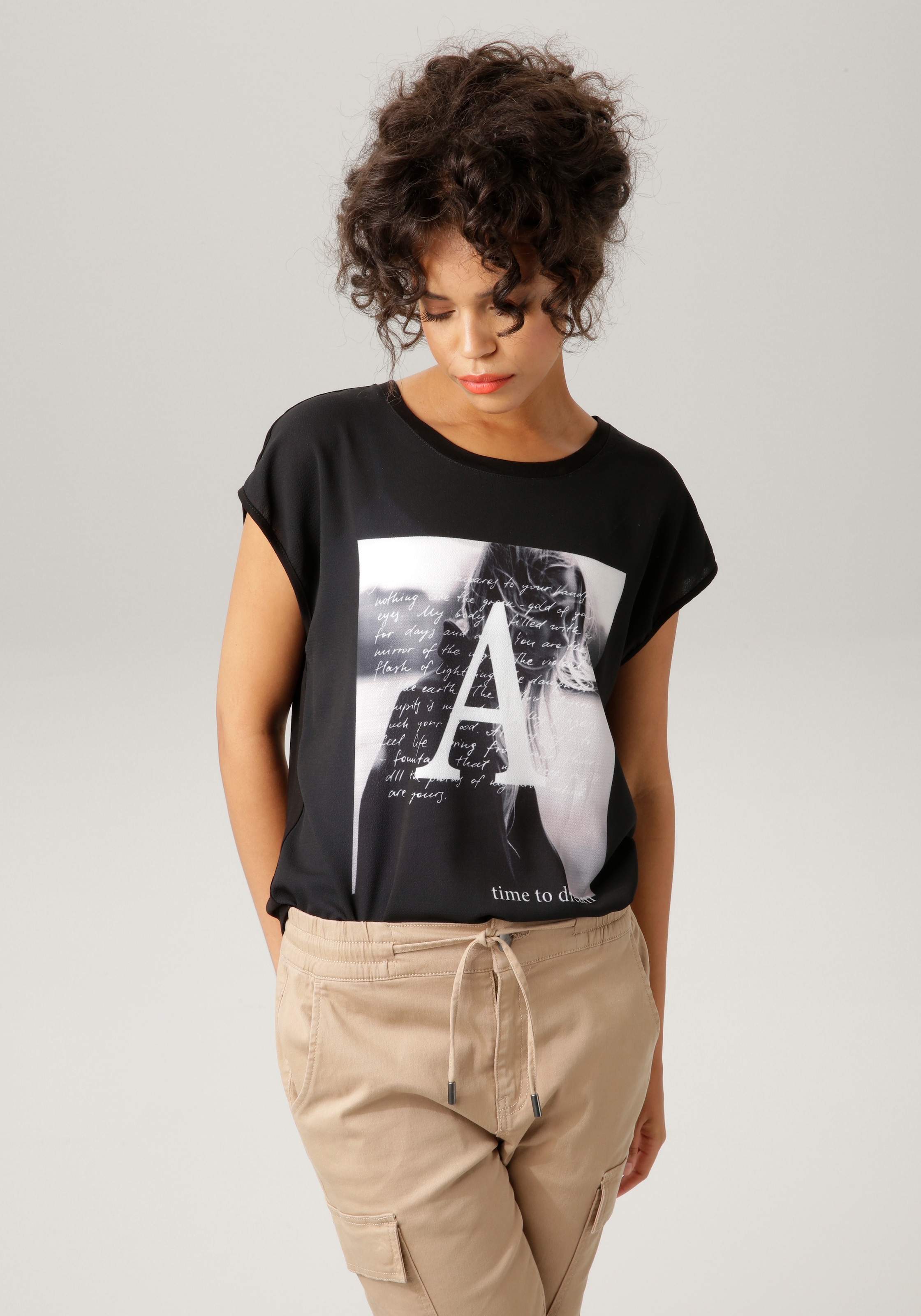 Aniston CASUAL I\'m Frontdruck online T-Shirt, walking | mit verträumten