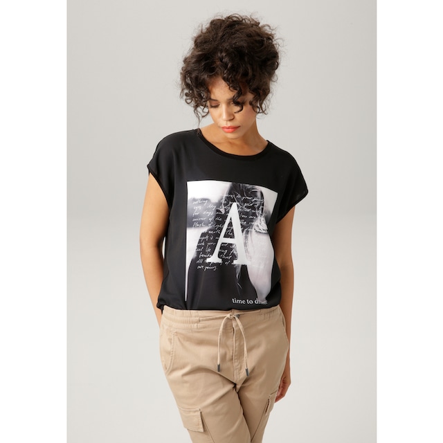 Aniston CASUAL T-Shirt, mit verträumten Frontdruck online | I'm walking