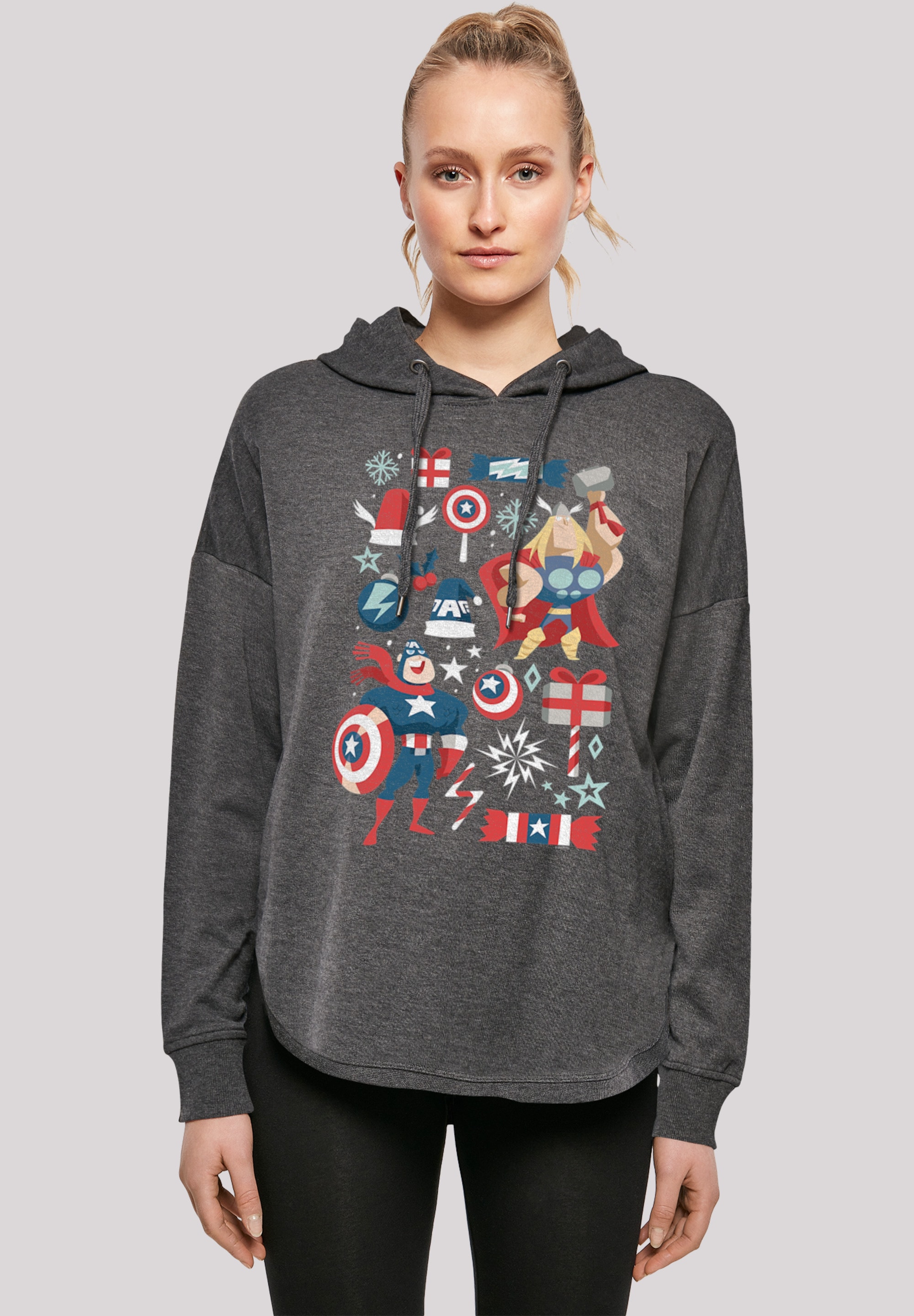 Captain »Marvel Kapuzenpullover Print F4NT4STIC America und Thor shoppen weihnachten«,