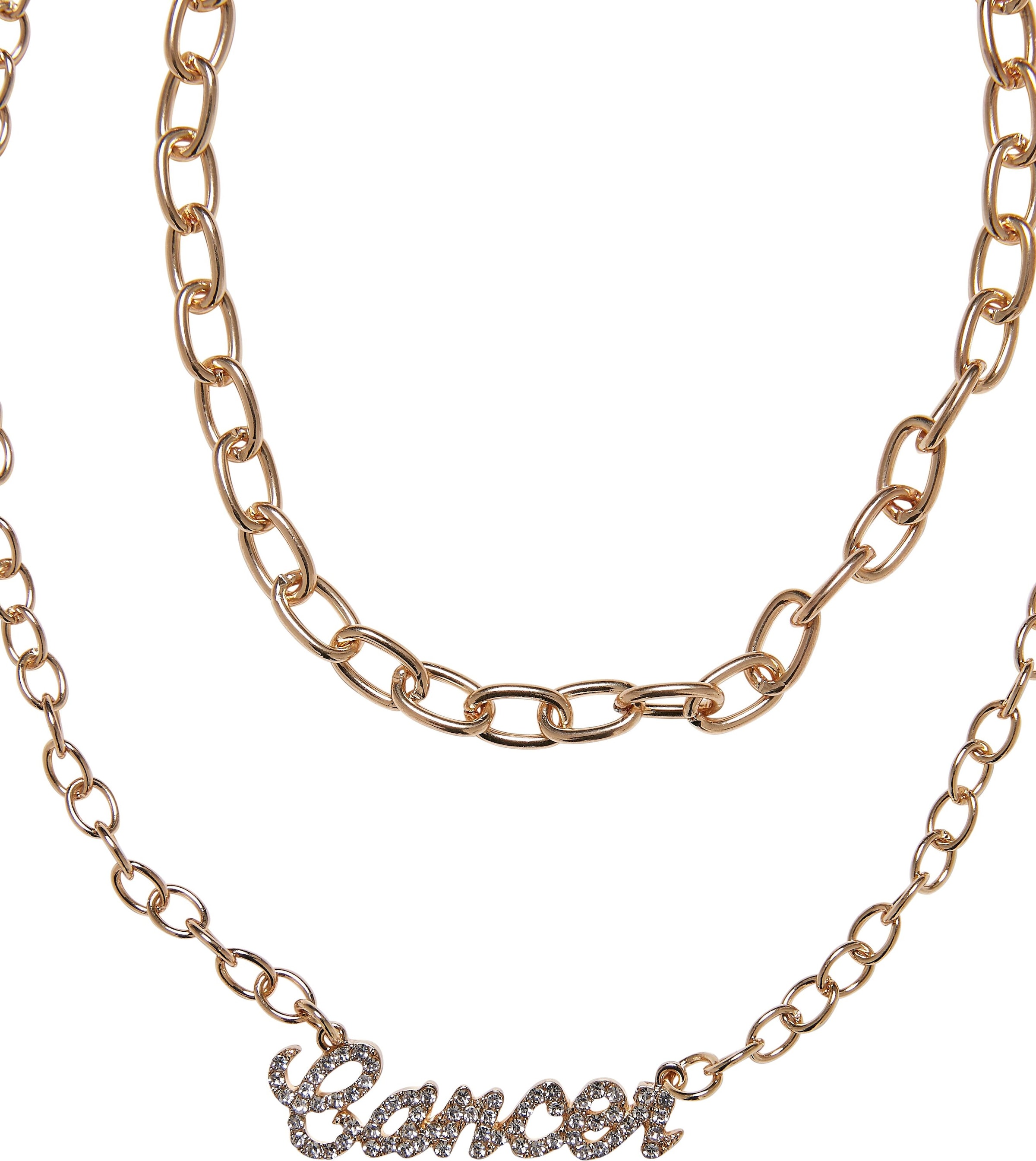 URBAN CLASSICS »Accessoires Necklace« Edelstahlkette Golden | Diamond I\'m Zodiac Onlineshop im walking