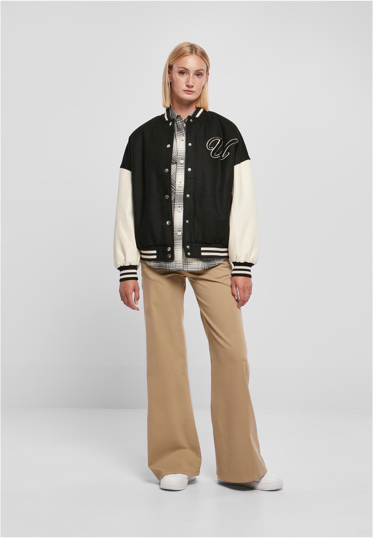 U Ladies St.), URBAN »Damen Oversized CLASSICS Collegejacke Jacket«, College Kapuze (1 kaufen Big ohne
