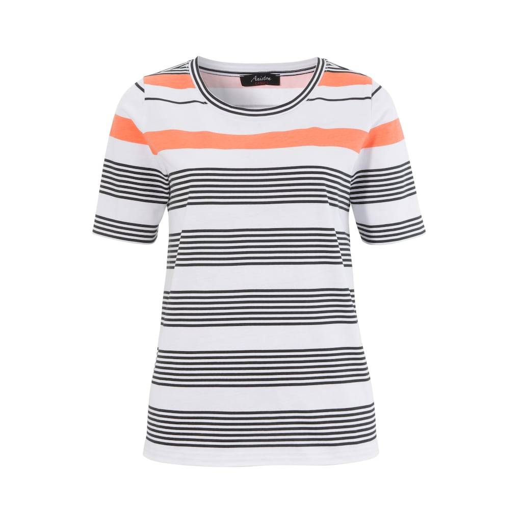 Aniston CASUAL T-Shirt mit extravagantem Streifen-Dessin