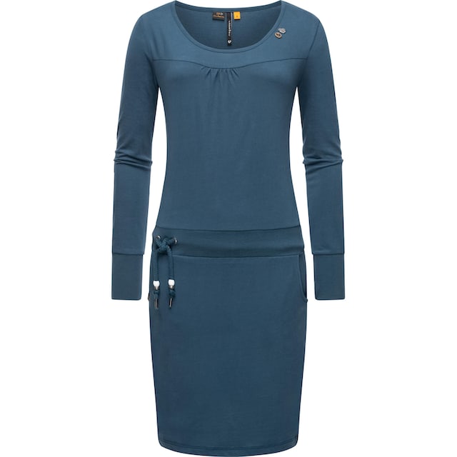 Ragwear Jerseykleid »Penellope«, Langärmliges Damen Baumwoll-Kleid mit  Taillenzugband online