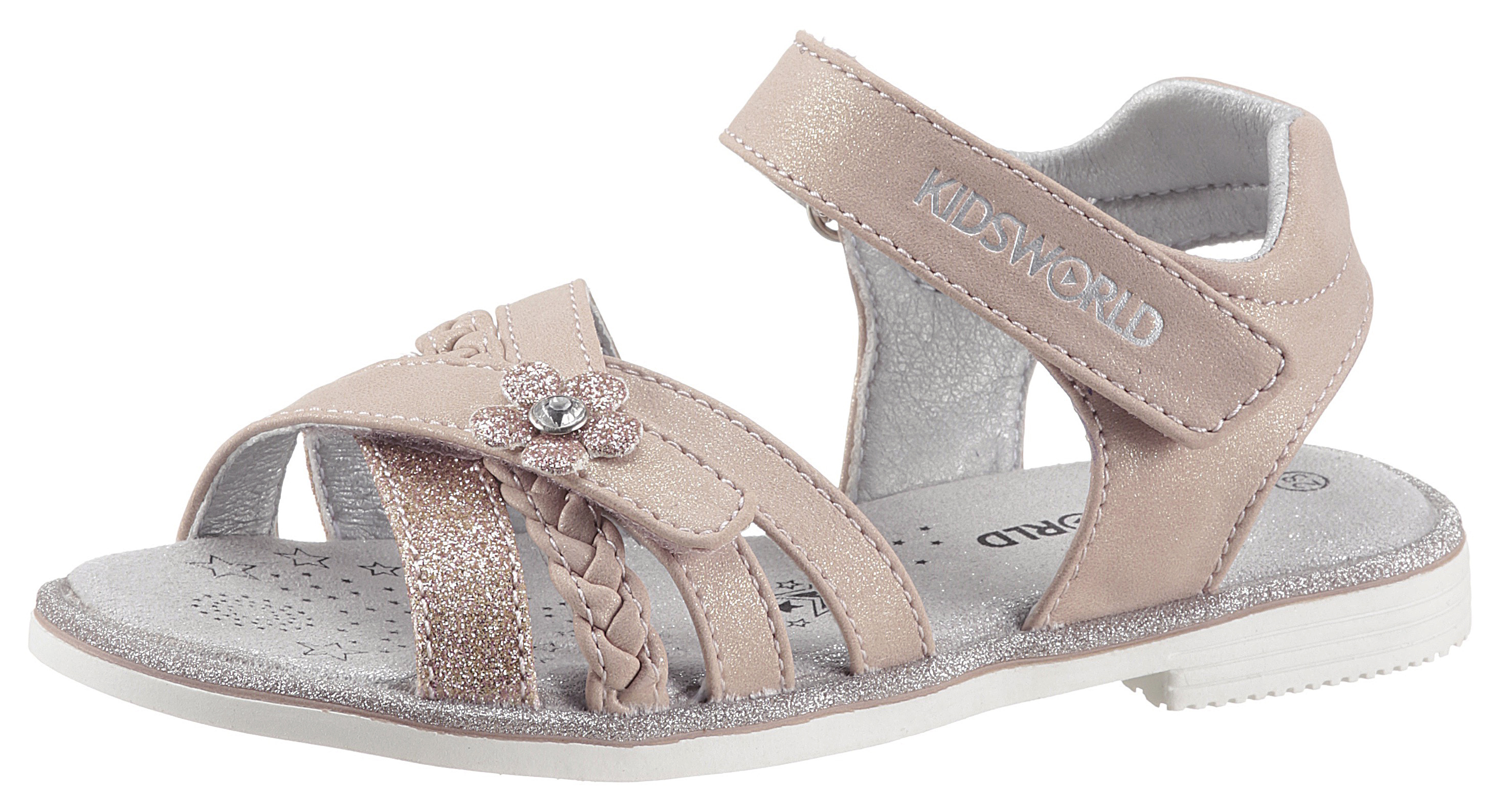 Riemchensandale, mit Glitzerdetails