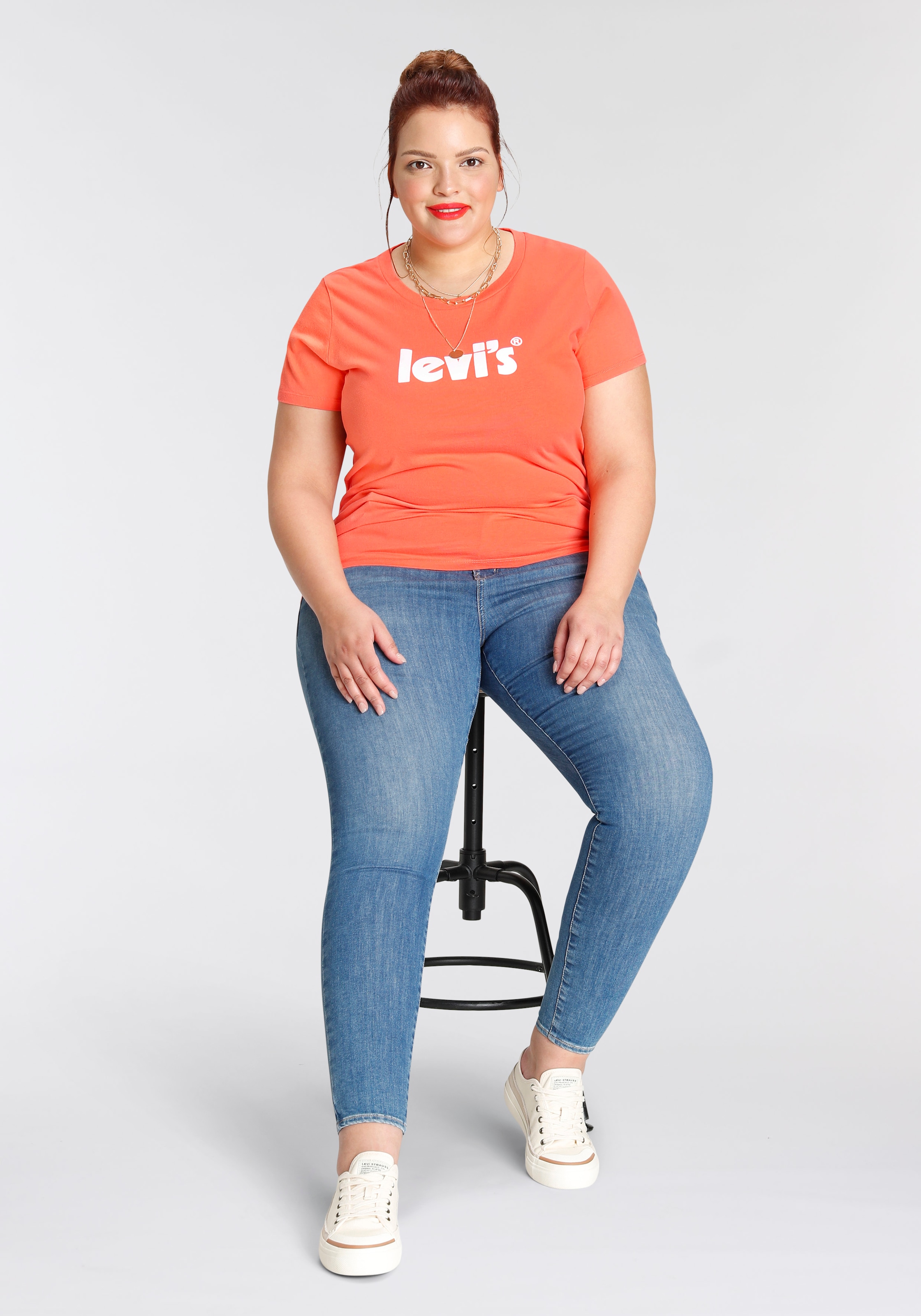 plus size skinny fit high rise jeans