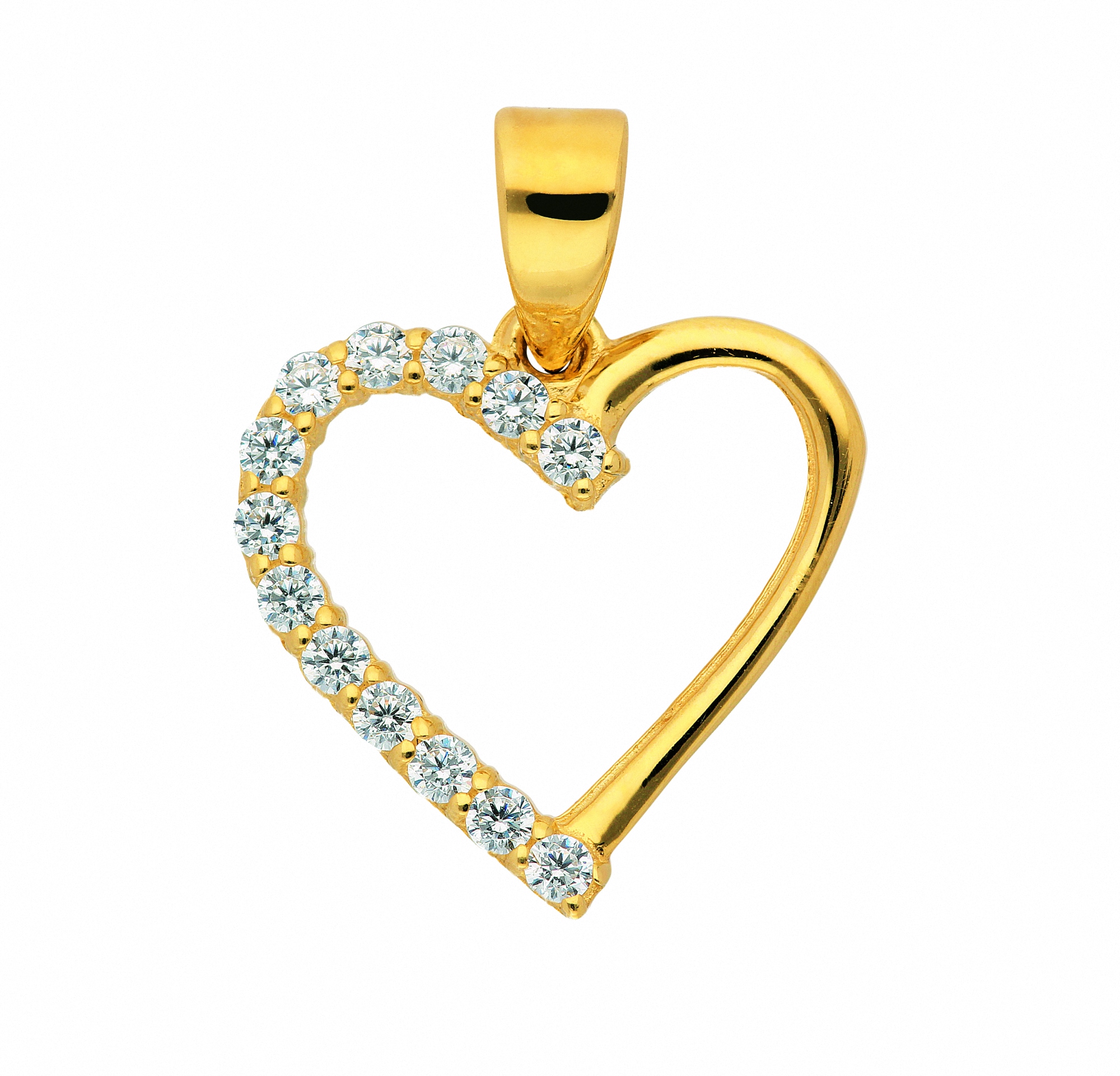 Kette mit kaufen Anhänger Herz Halskette | mit Anhänger online Zirkonia«, mit Gold - »333 Adelia´s I\'m Schmuckset walking Set