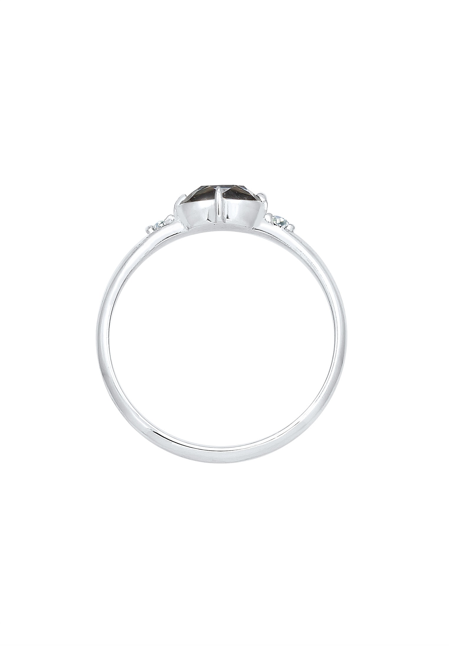 Elli Verlobungsring Bandring Kristalle 925 Silber RU7241