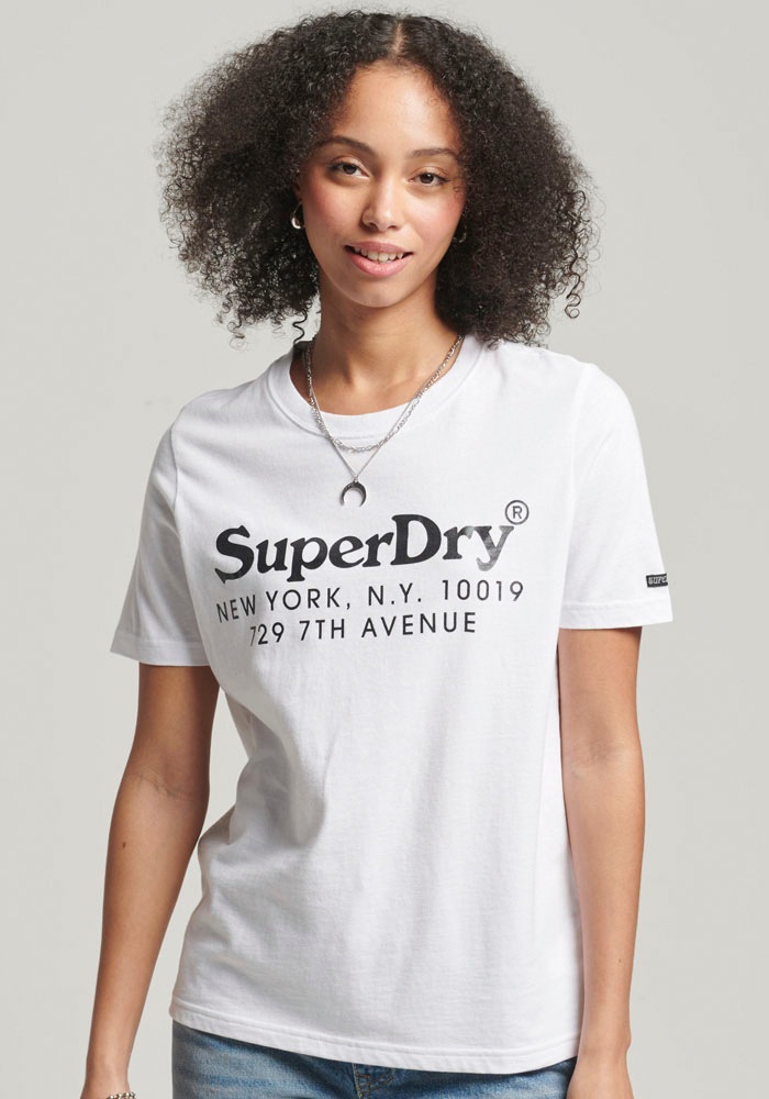 Superdry Kurzarmshirt, mit Metallic Print kaufen