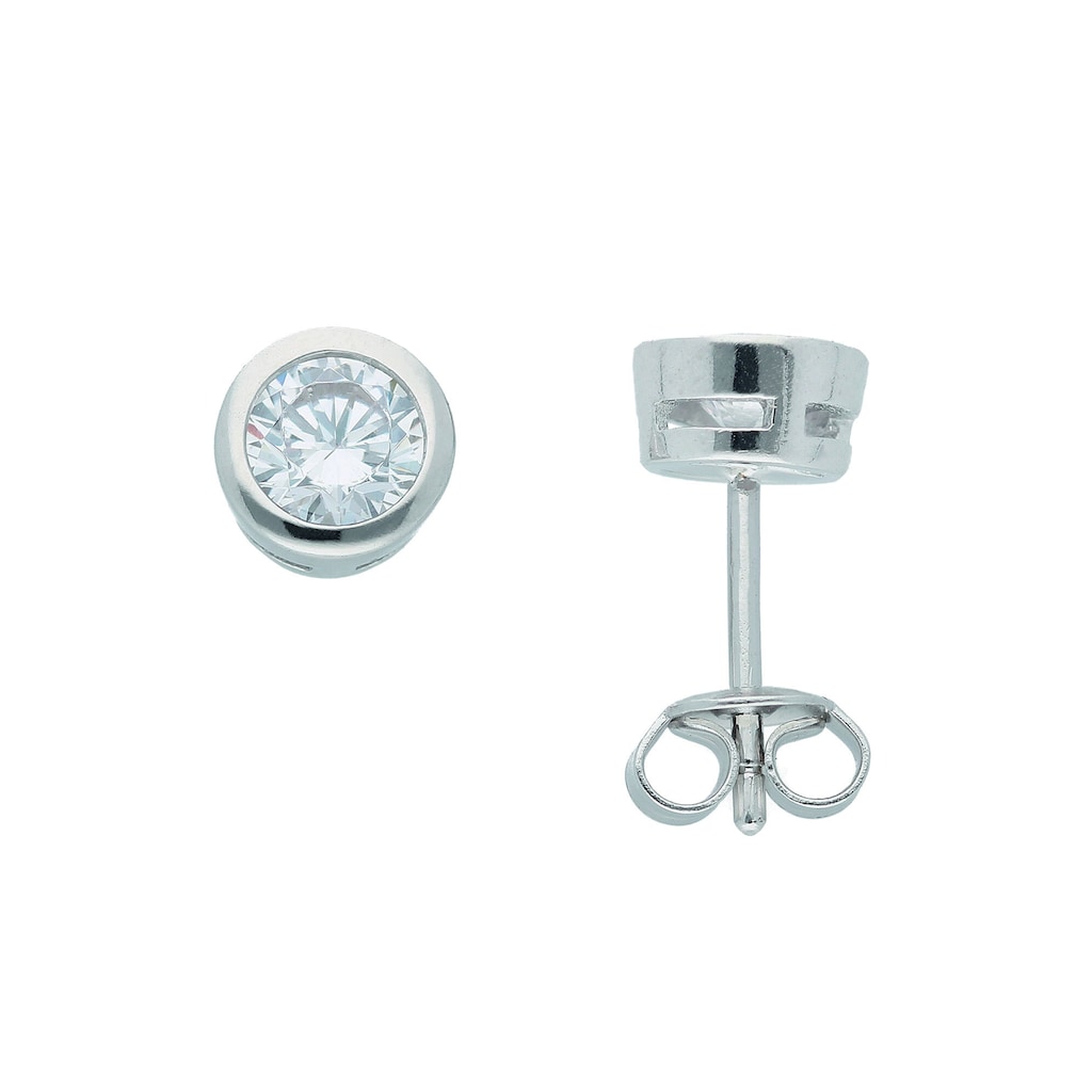 Adelia´s Paar Ohrhänger 925 Silber Ohrringe Ohrstecker Ø 6 5 mm mit Zirkonia Silberschmuck für Damen Adelia´s Paar Ohrhänger 925 Silber Ohrringe Ohrstecker Ø 6 5 mm mit Zirkonia Silberschmuck für Damen
