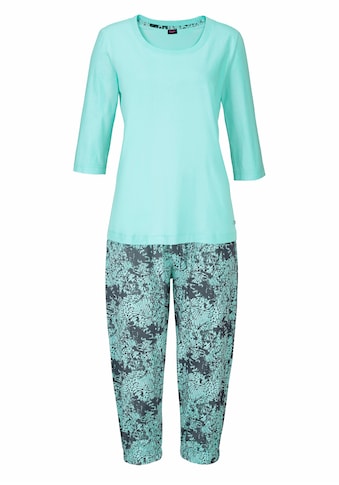 Buffalo Capri-Pyjama, (2 tlg., 1 Stück), mit gemusterter Hose kaufen