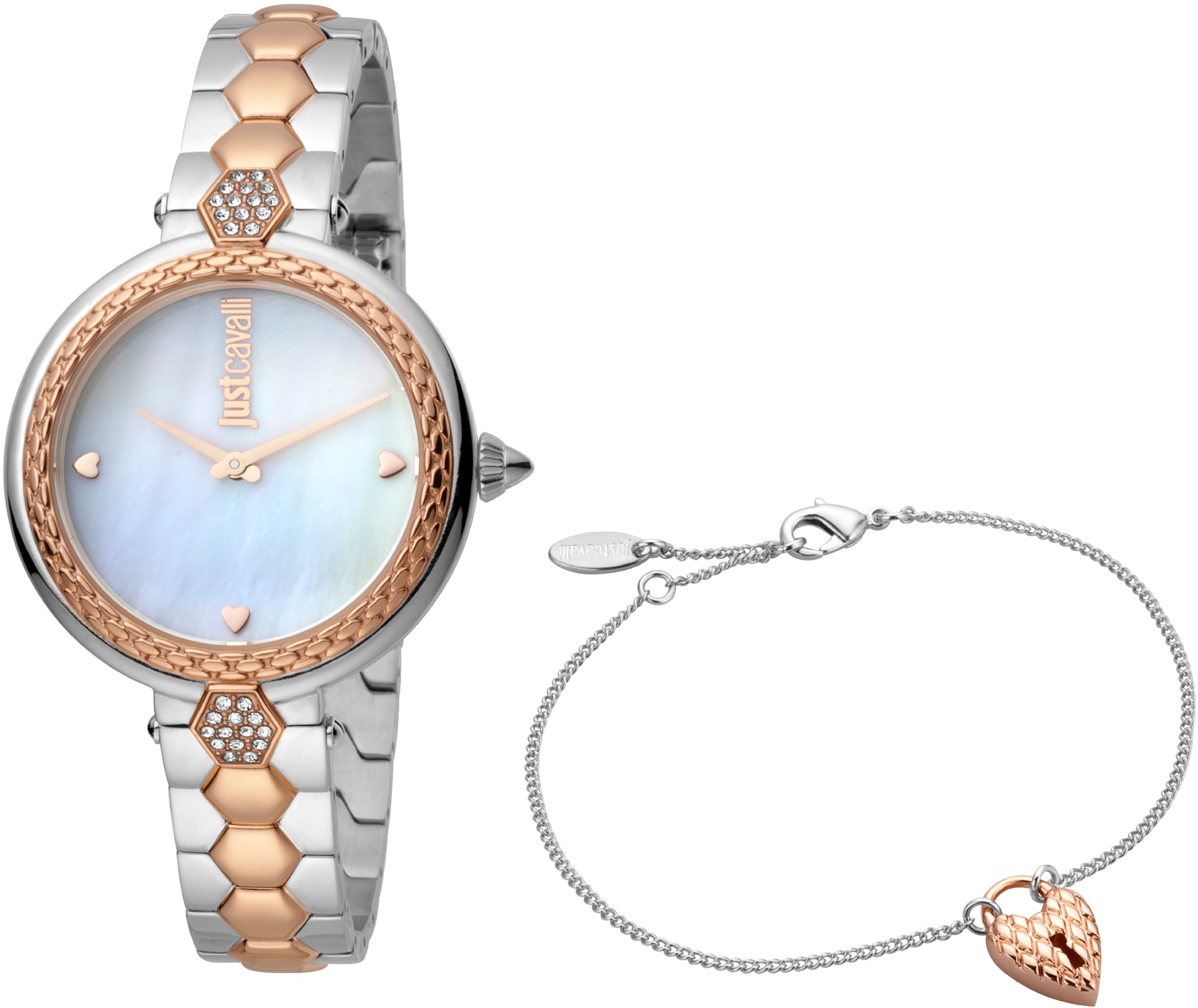 Just Cavalli Time Quarzuhr »creazione per te, JC1L128M0605«, (Set, 2 tlg., Uhr mit 1... kaufen