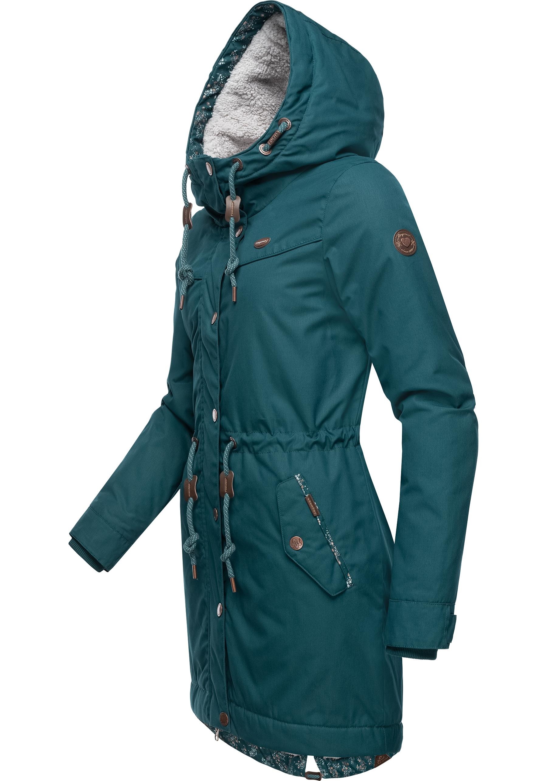 Damen Kurzmantel Kapuze Ragwear mit Winterjacke kaufen mit stylischer Parka Kapuze, »YM-Canny«,