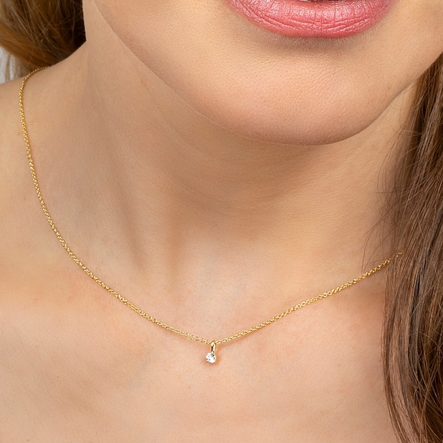 Brillant Halskette Diamant mit mit Set kaufen ELEMENT Schmuckset Gelbgold«, | Anhänger 585 Kette online verstellbarer Anhänger »0,10 ct walking aus - ONE I\'m