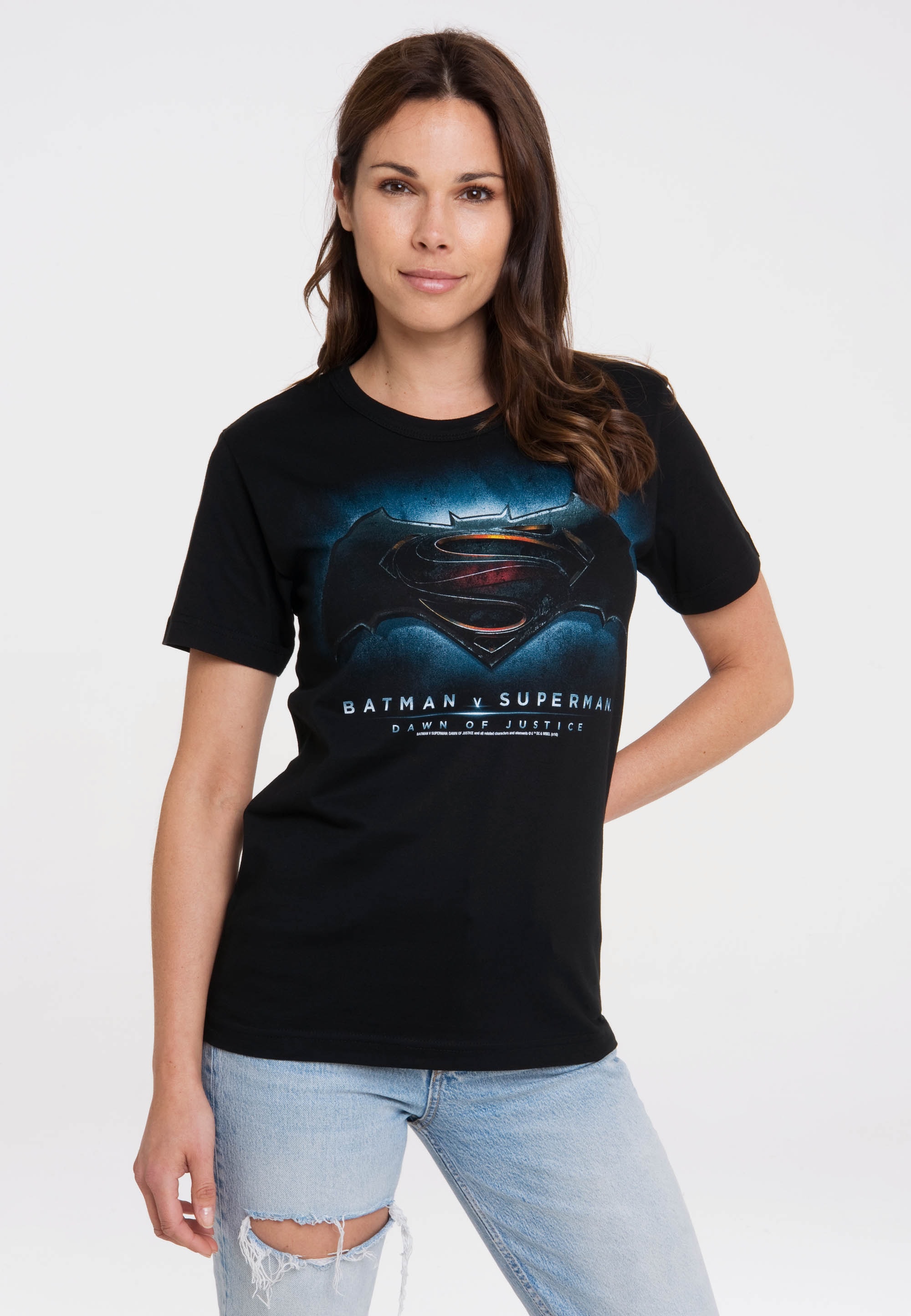 LOGOSHIRT T-Shirt »Batman v Superman | Superhelden-Print mit - I\'m walking Justice«, großem kaufen