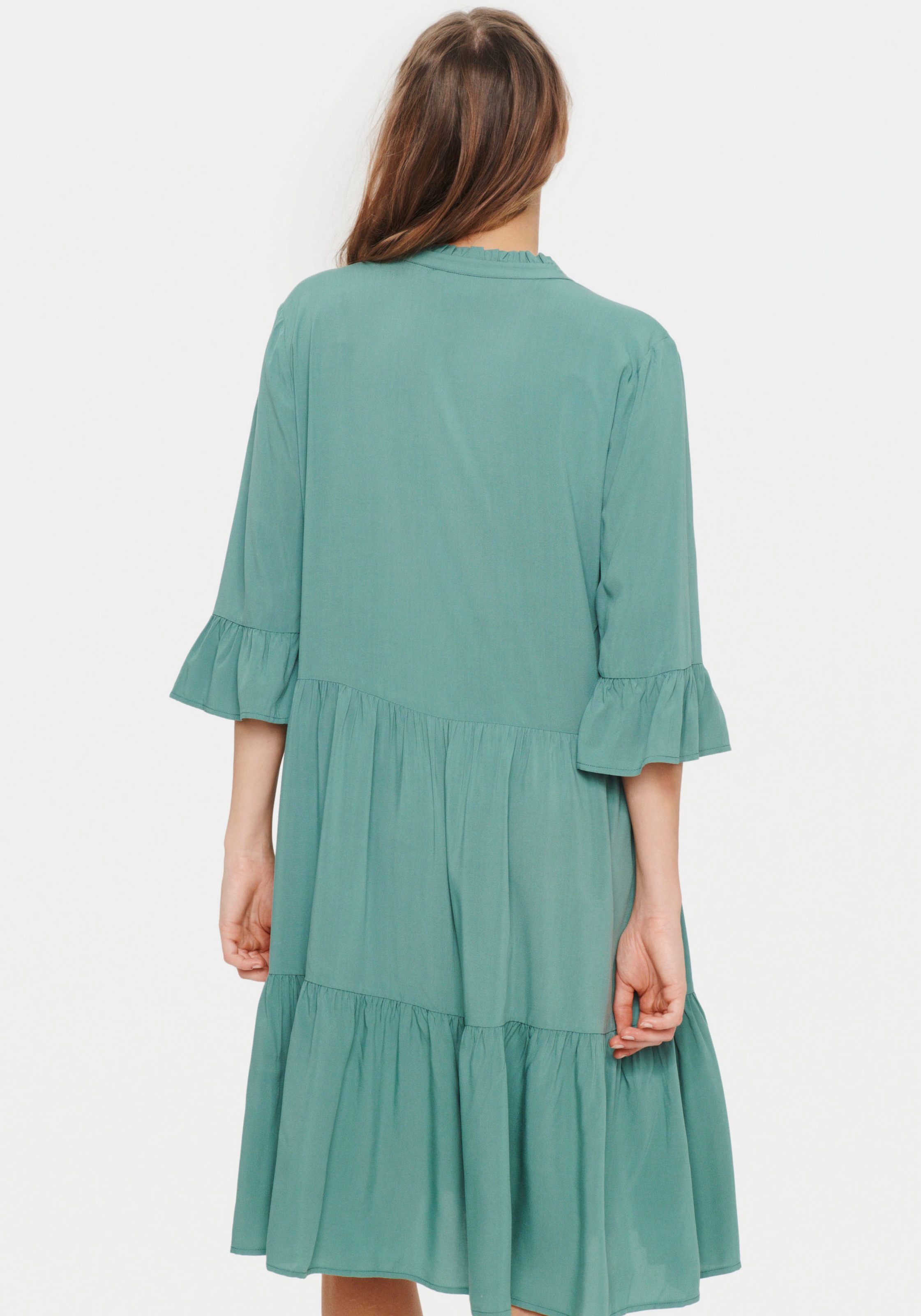 Saint Tropez Druckkleid »EdaSZ Dress«, mit Volant und 3/4 Ärmel kaufen |  I'm walking