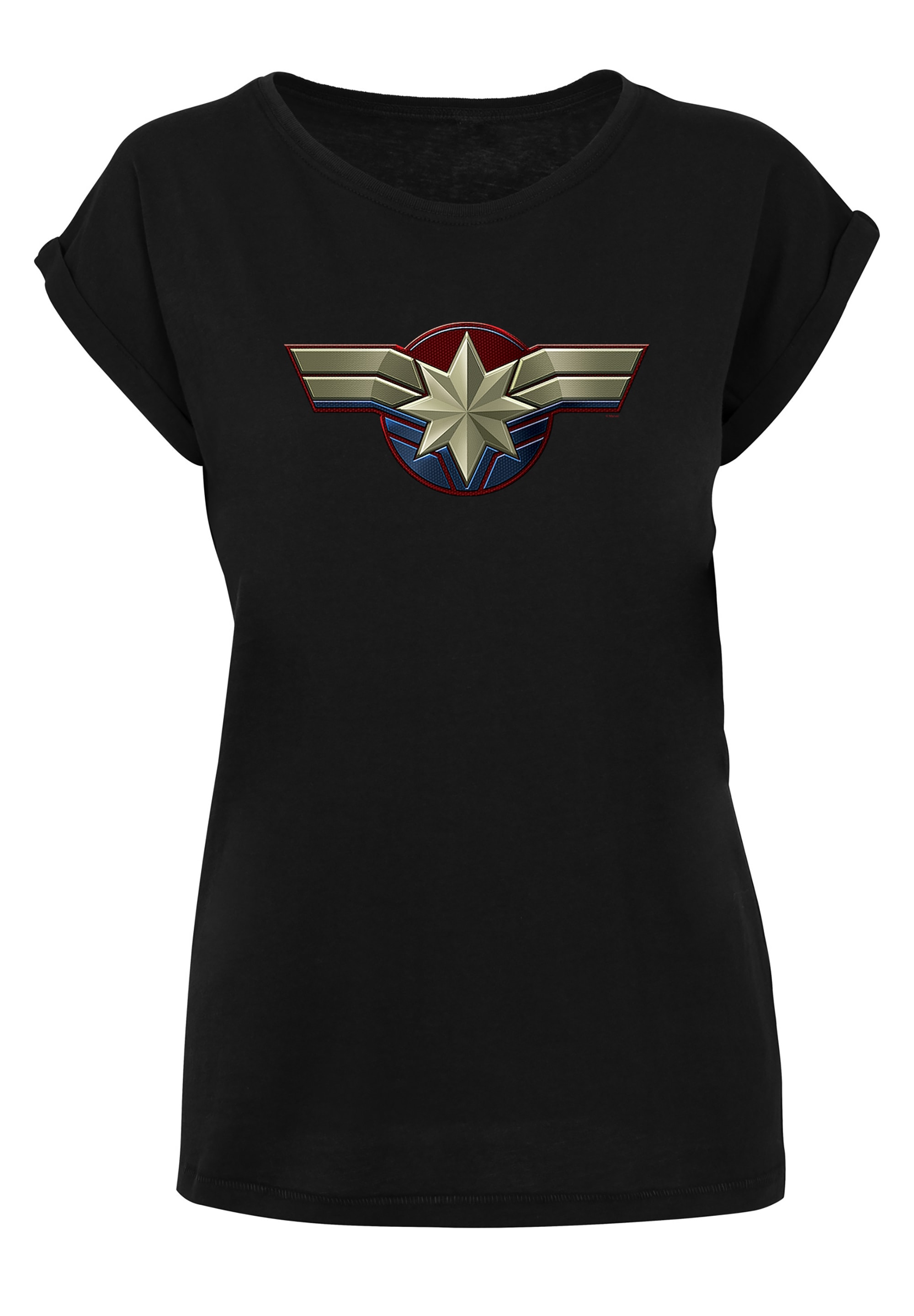 F4NT4STIC T-Shirt »Captain Marvel Chest Emblem«, Damen,Premium Merch,Regular -Fit,Kurze Ärmel,Logo Print online | I'm walking