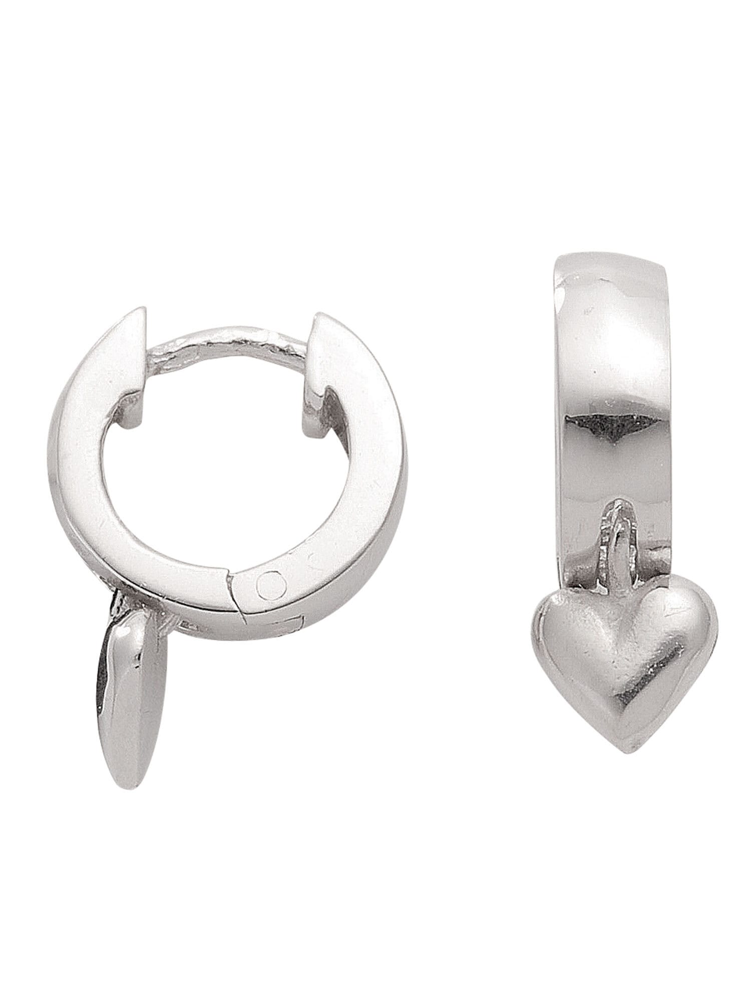 Adelia´s Paar Ohrhänger »925 Silber Ohrringe Creolen Herz Ø 10,8 mm«,  Silberschmuck für Damen online kaufen | I\'m walking