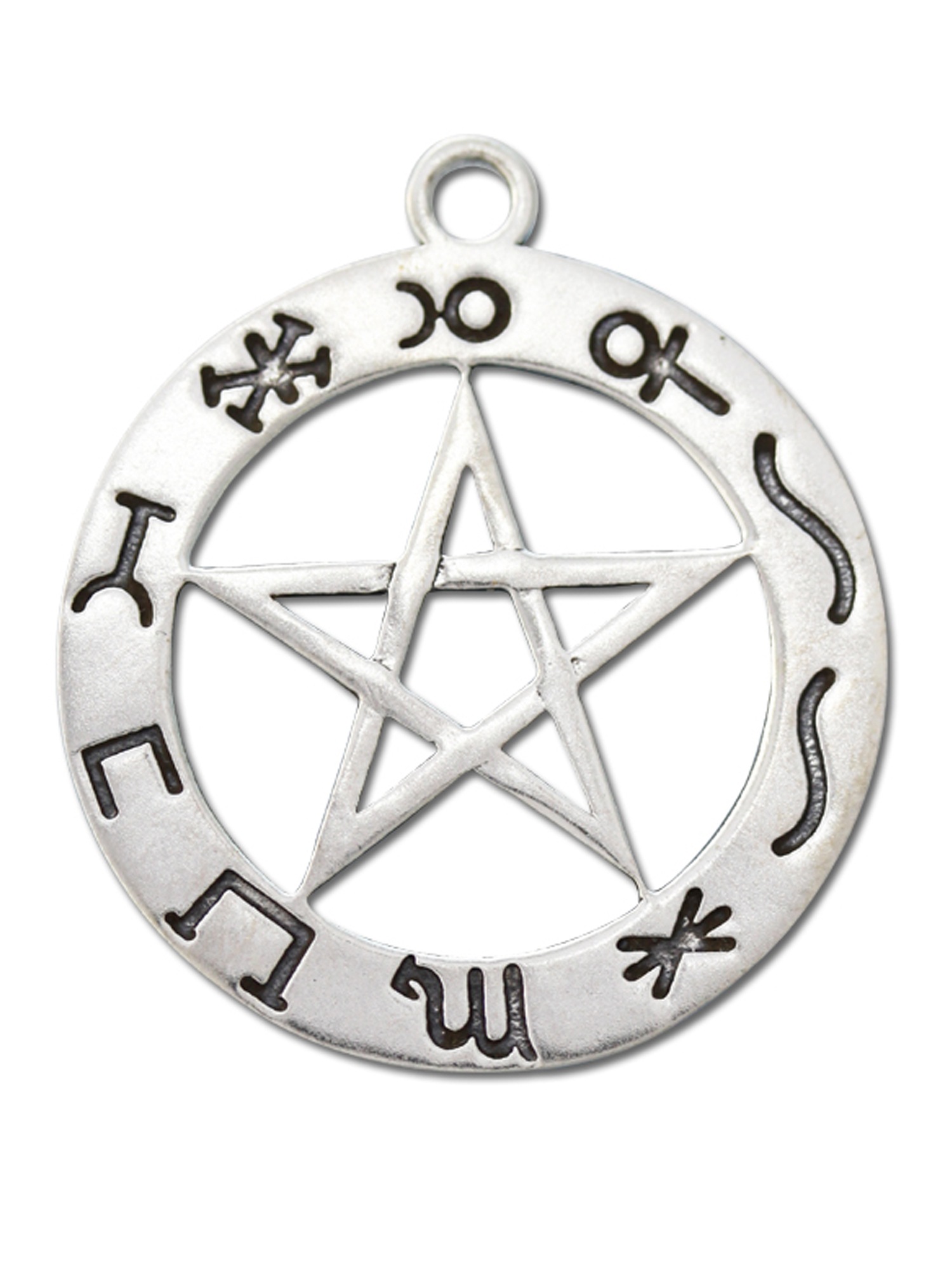 Adelia´s Amulett Siegel bei Erfolg - Pentagramm (versilbert) Zaubersprüchen Hexerei Anhänger Planeten der
