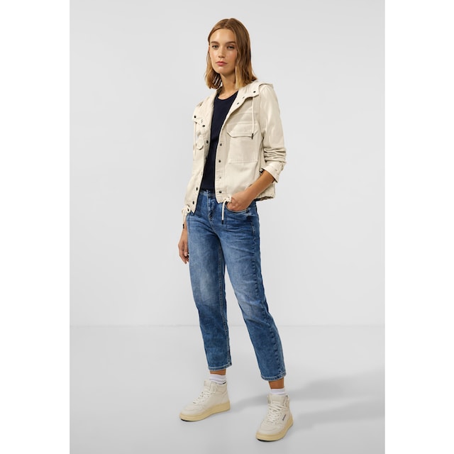 ONE Materialmix Jeansjacke, kaufen mit STREET softem aus Kapuze,