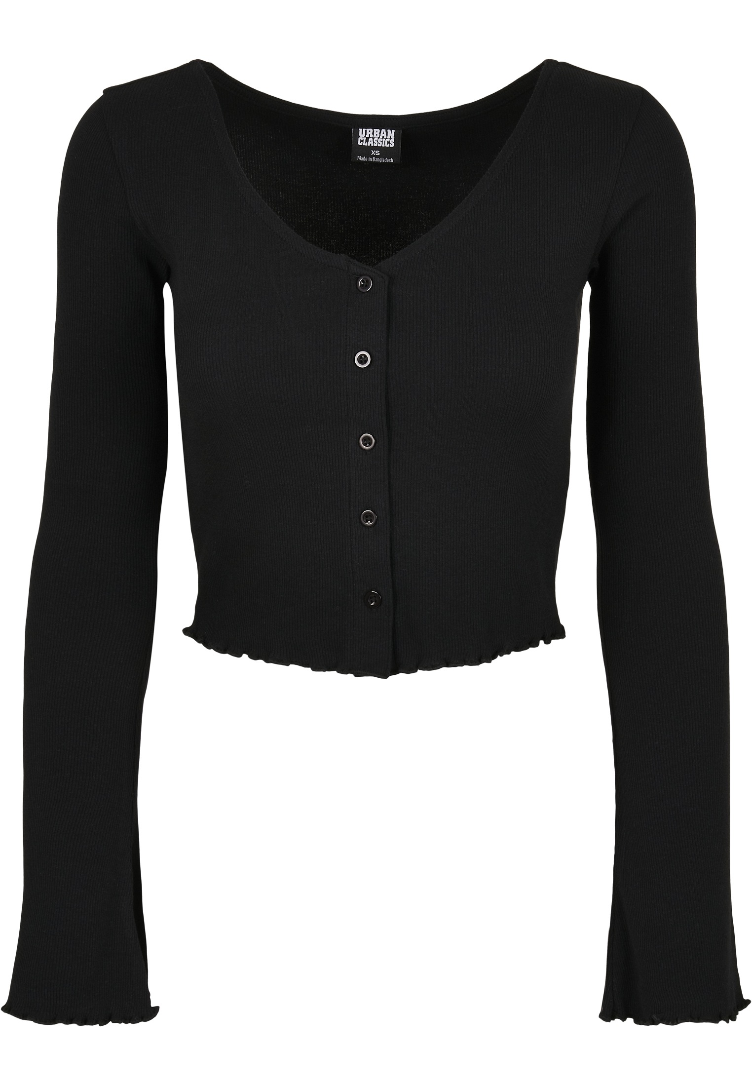 URBAN CLASSICS Langarmshirt »Damen (1 Cropped Rib Ladies tlg.) shoppen Cardigan«