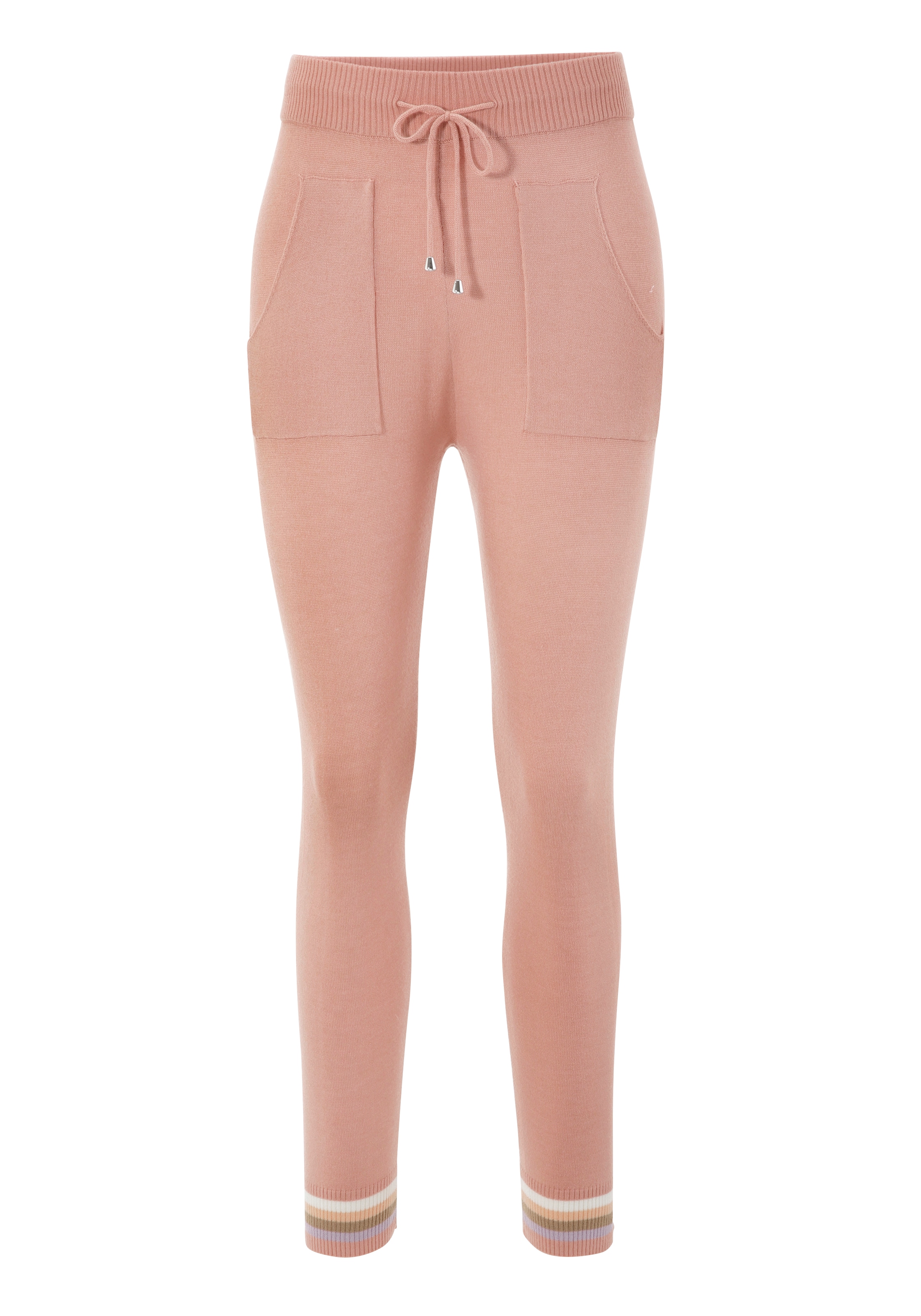 Aniston CASUAL Strickhose, mit farbharmonisch gestreiftem Bündchen am Bein  shoppen