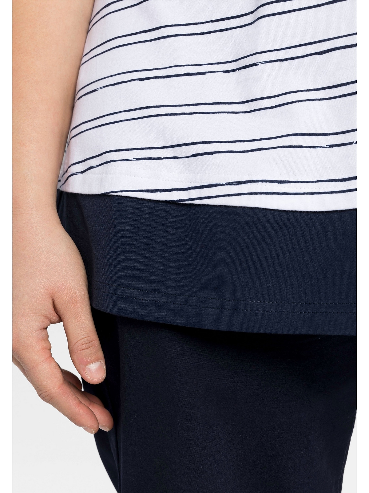 Sheego T-Shirt »Große Größen«, im Baumwolle Lagenlook, online aus reiner