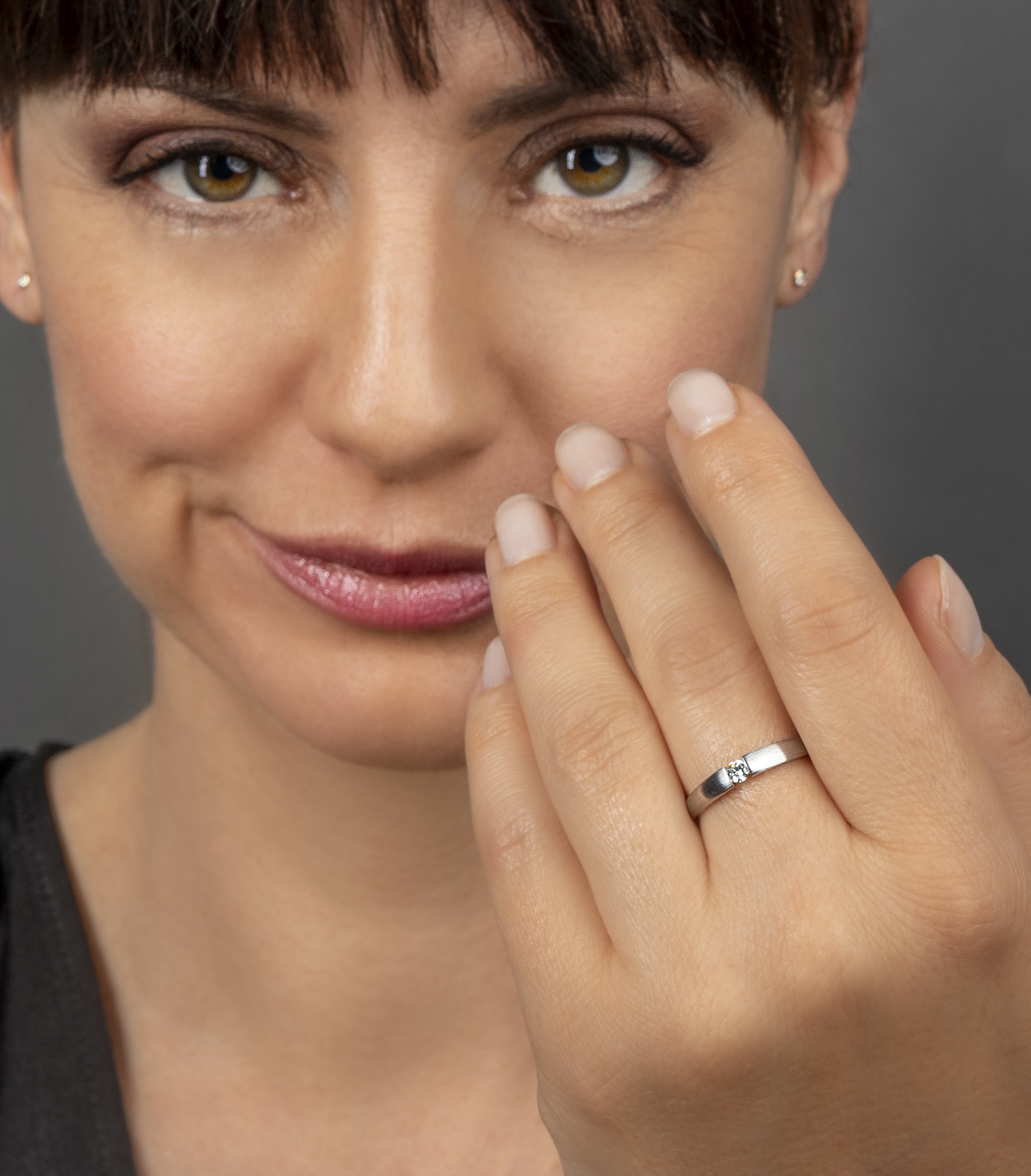 ONE ELEMENT Diamantring online Weißgold«, walking Brillant | ct Gold kaufen Damen Ring Schmuck 585 I\'m aus »0,05 Diamant