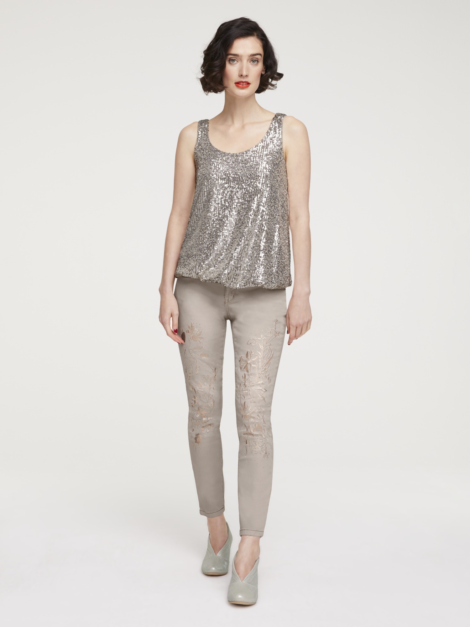 ASHLEY BROOKE by Heine Röhrenjeans, mit Stickerei